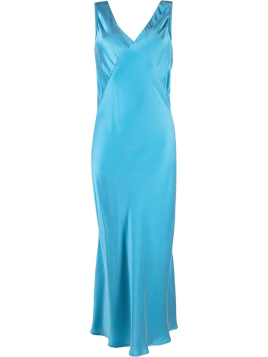 Bordeaux silk slip dress