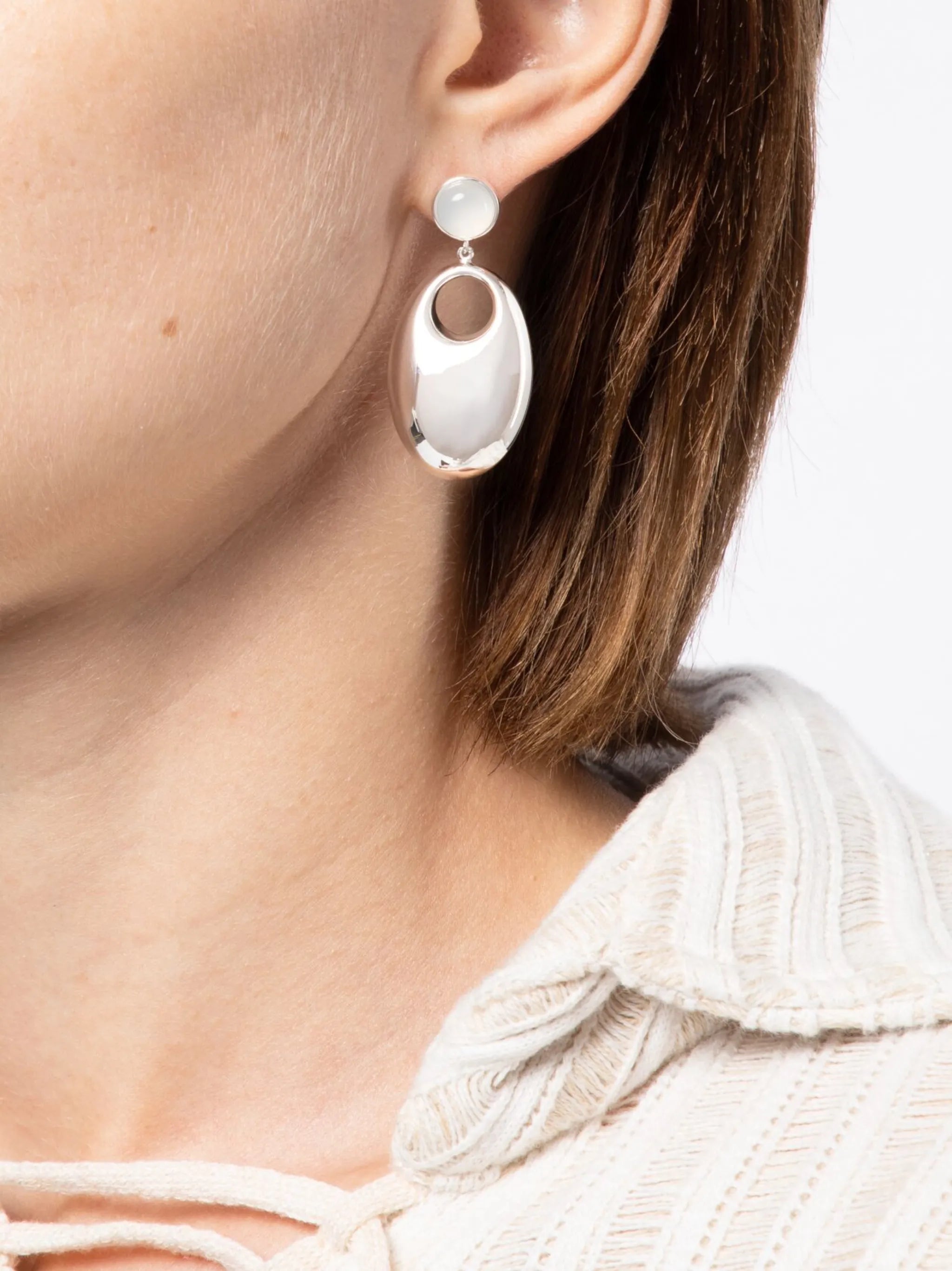 oval-shape earrings
