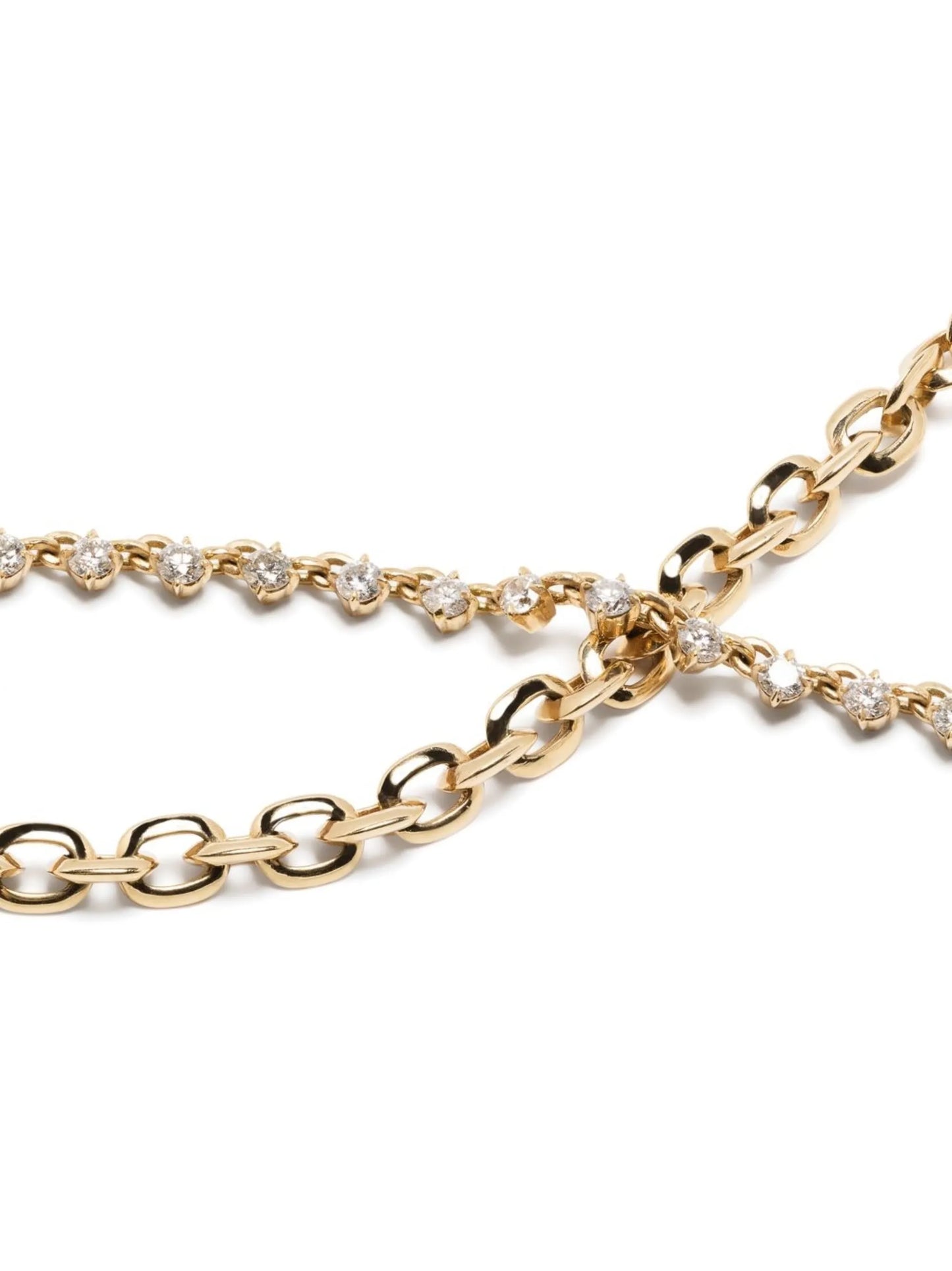 18kt yellow gold Éclat diamond tennis necklace