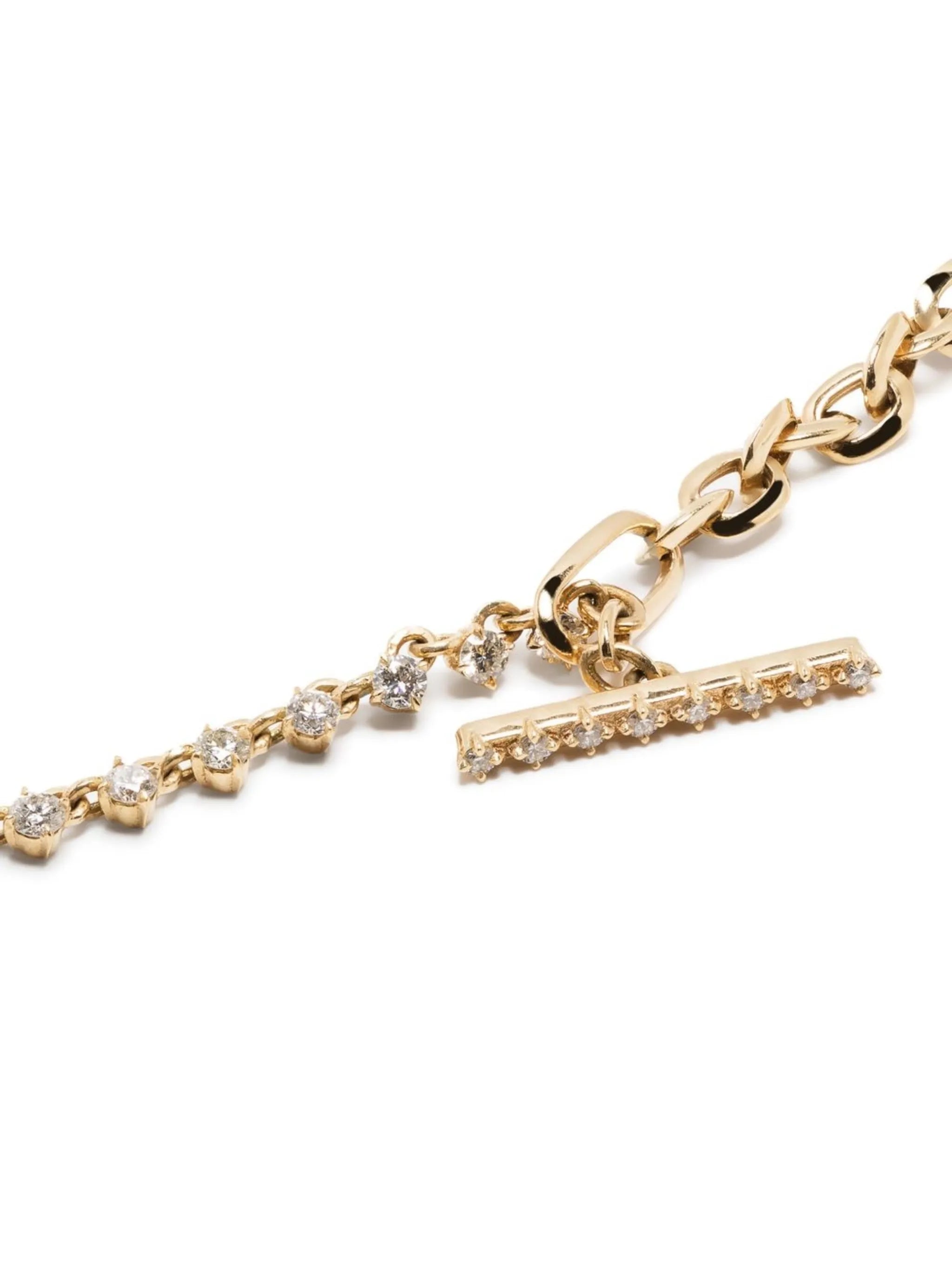 18kt yellow gold Éclat diamond tennis necklace
