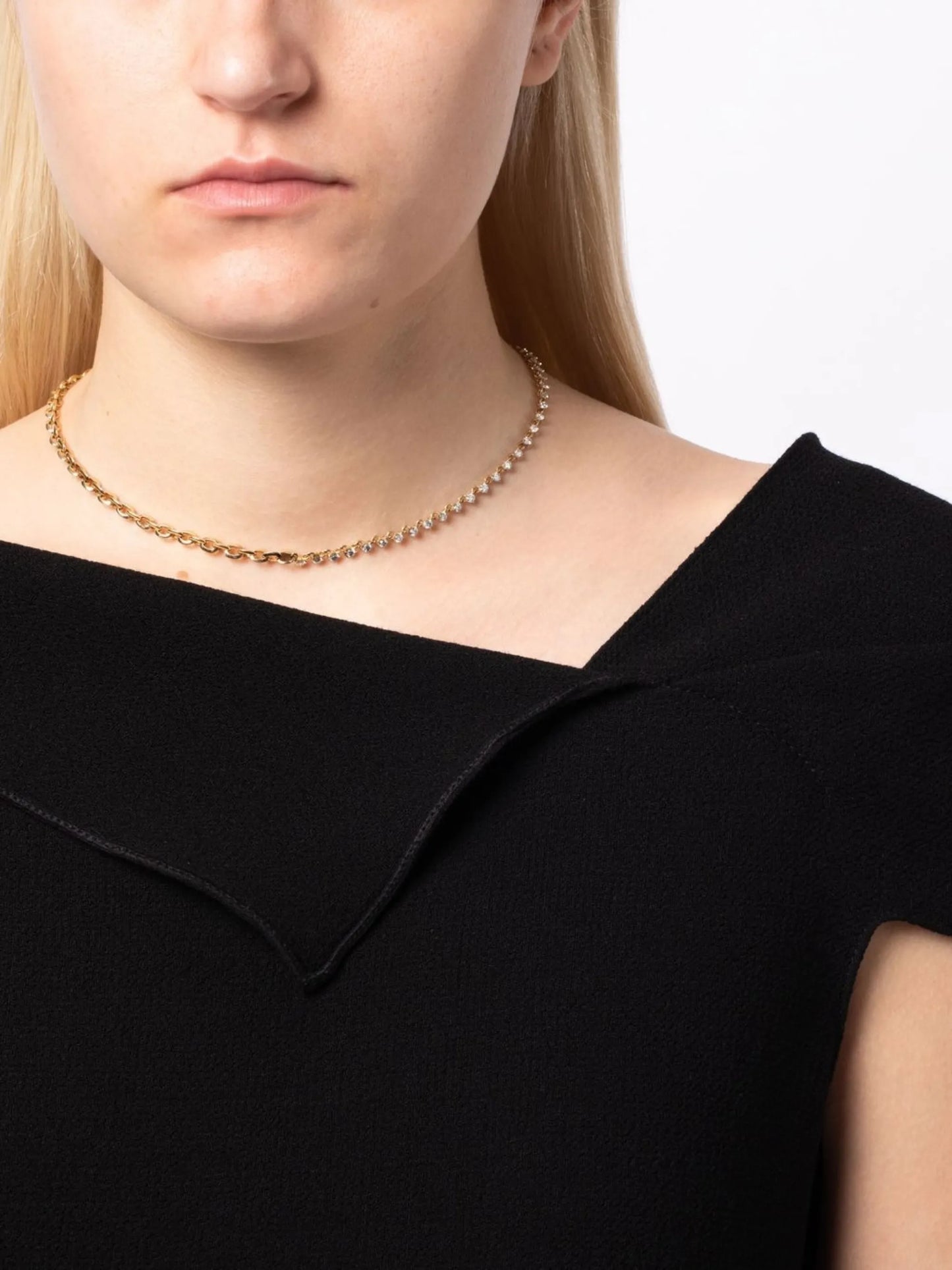 18kt yellow gold Éclat diamond tennis necklace
