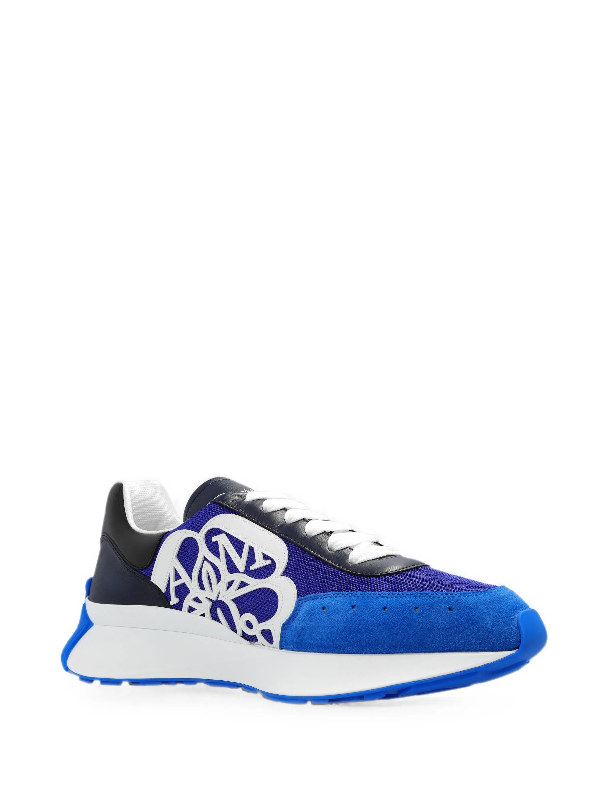 colour-block lace-up sneakers