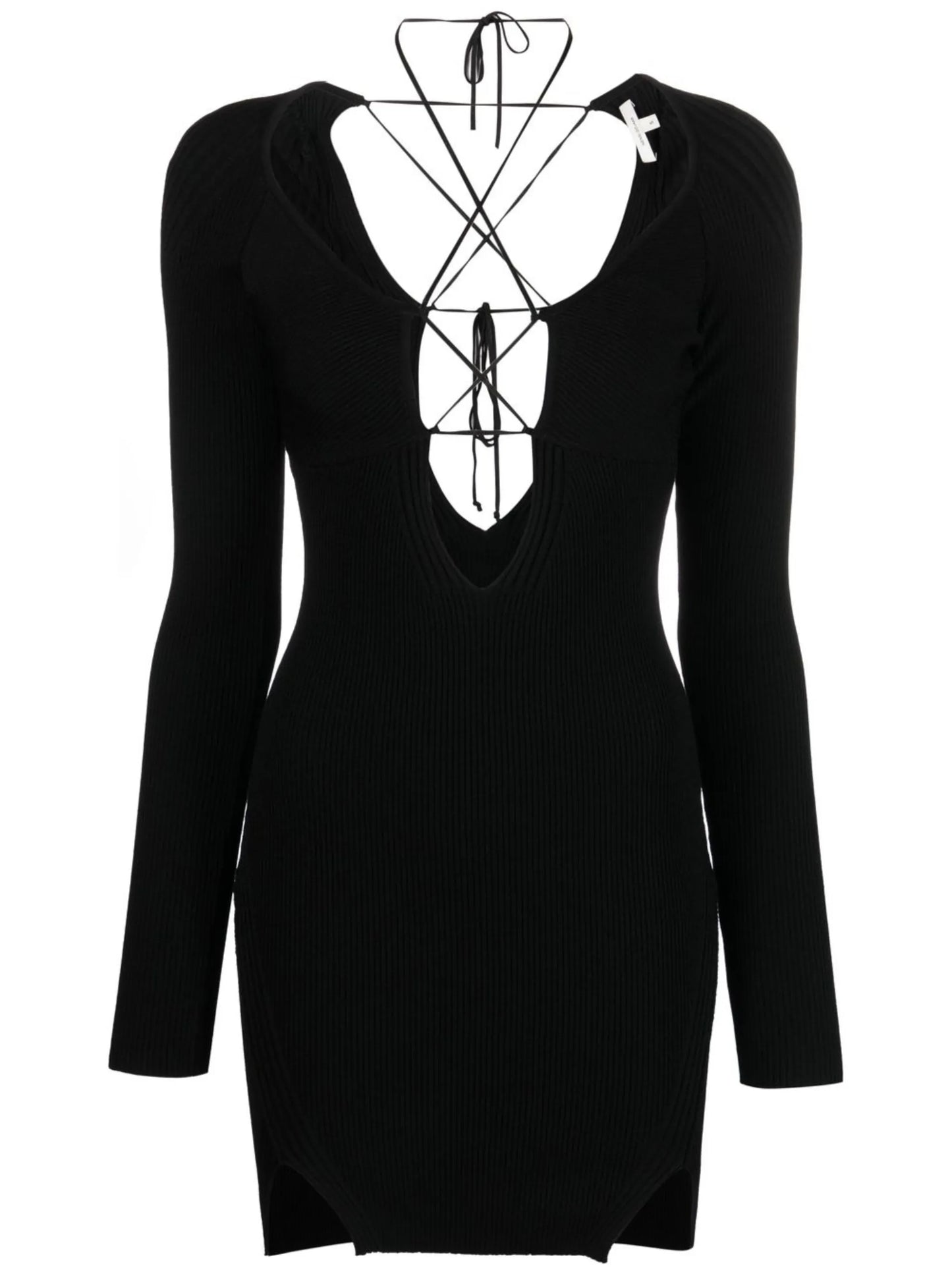lace-up minidress