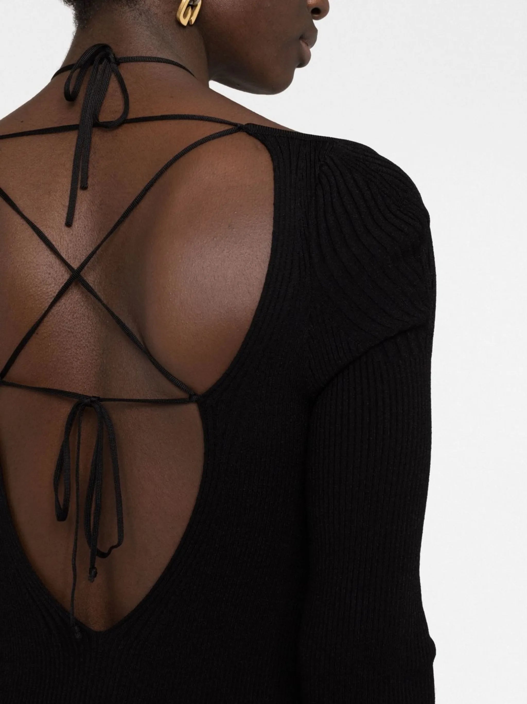 lace-up minidress