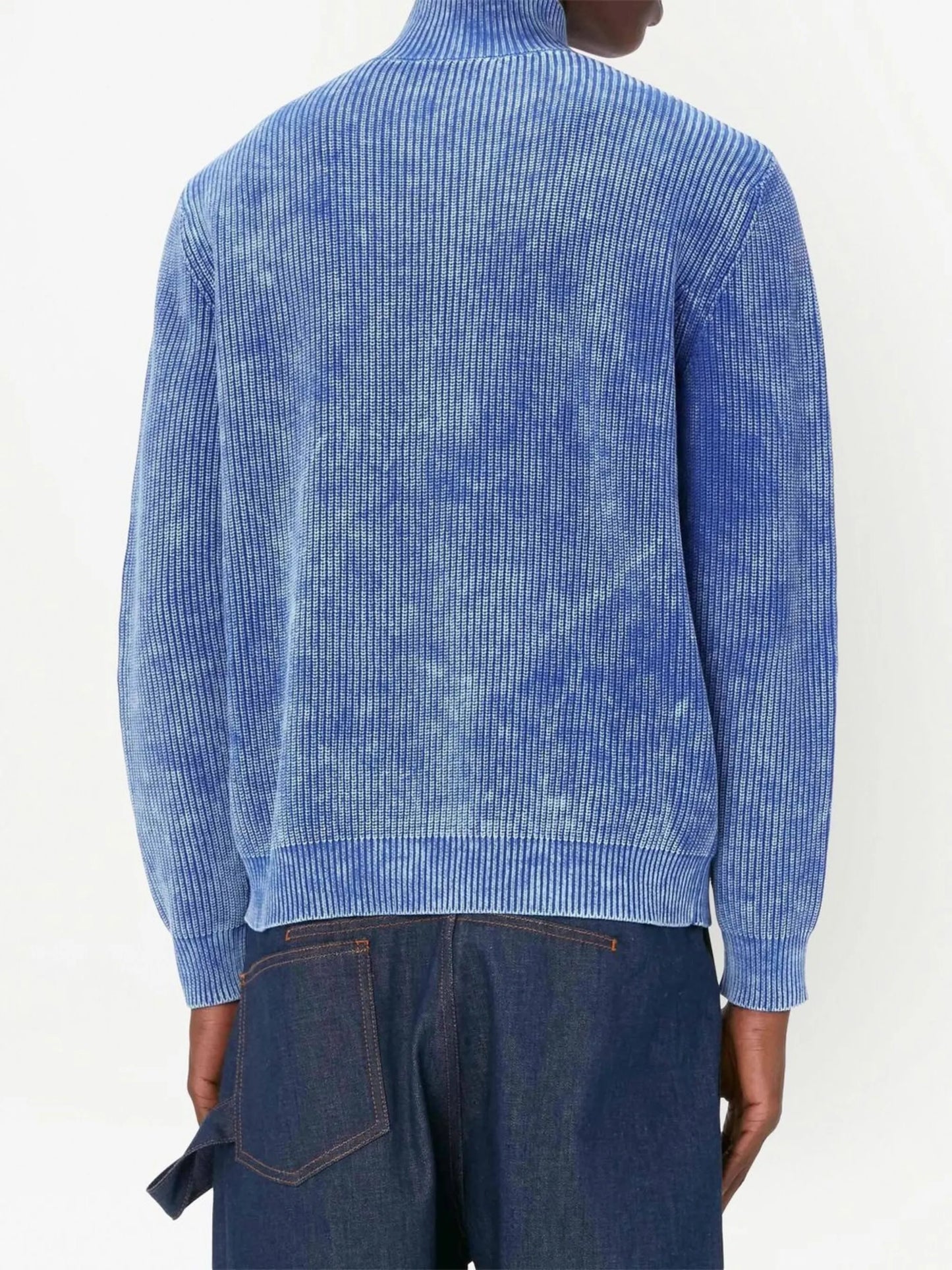 long-sleeve zip-fastening jumper