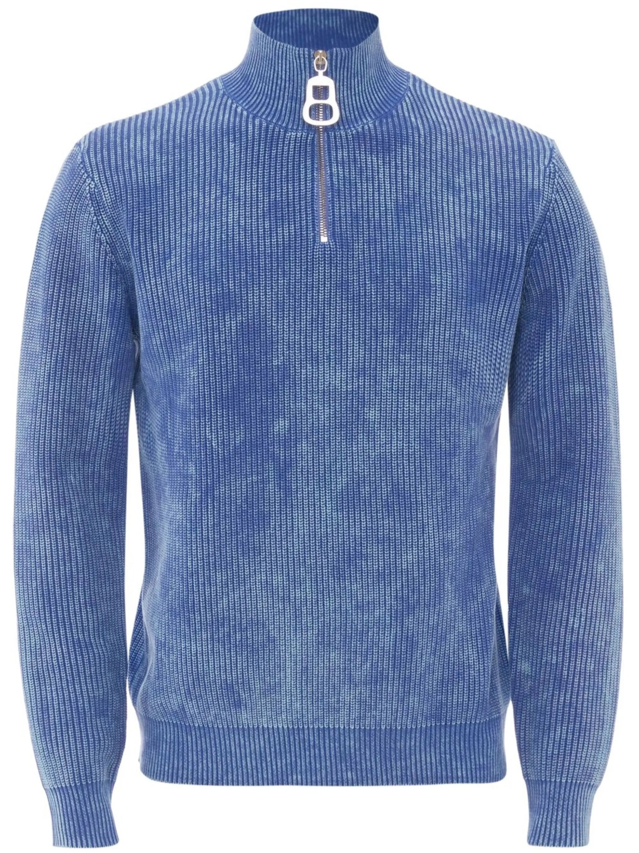 long-sleeve zip-fastening jumper