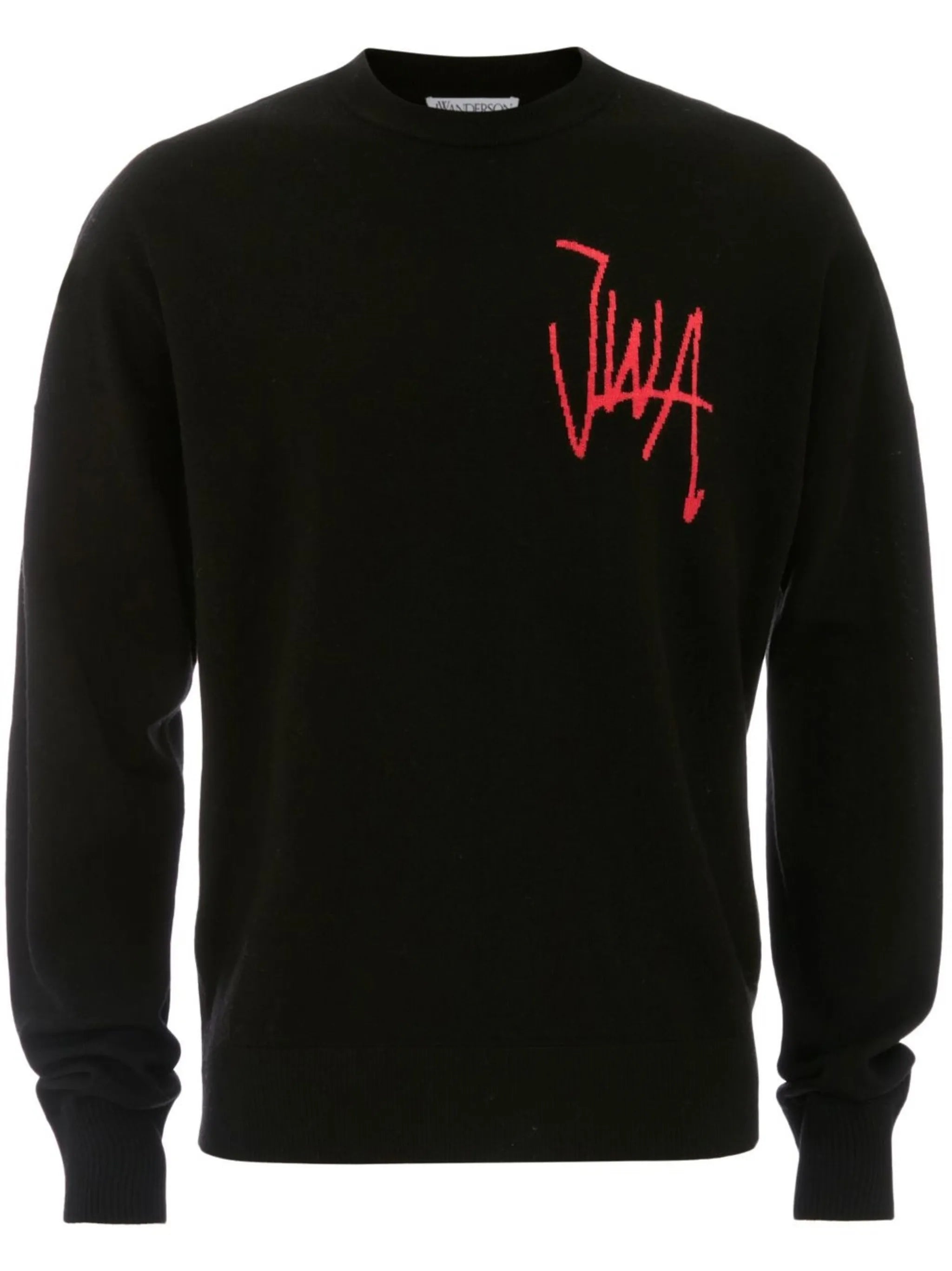 chest logo-detail knit jumper