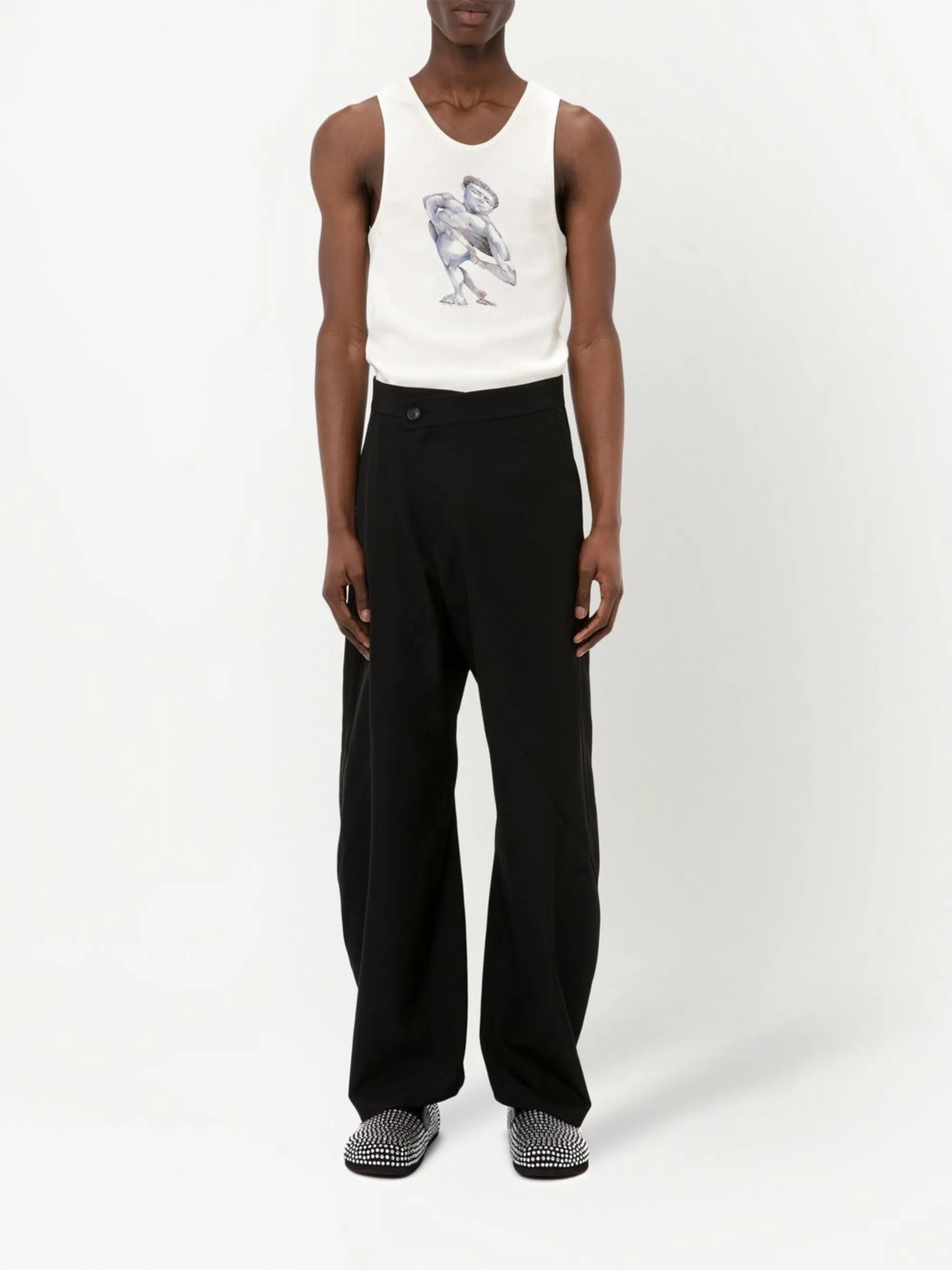 Pol Anglada illustration-print top