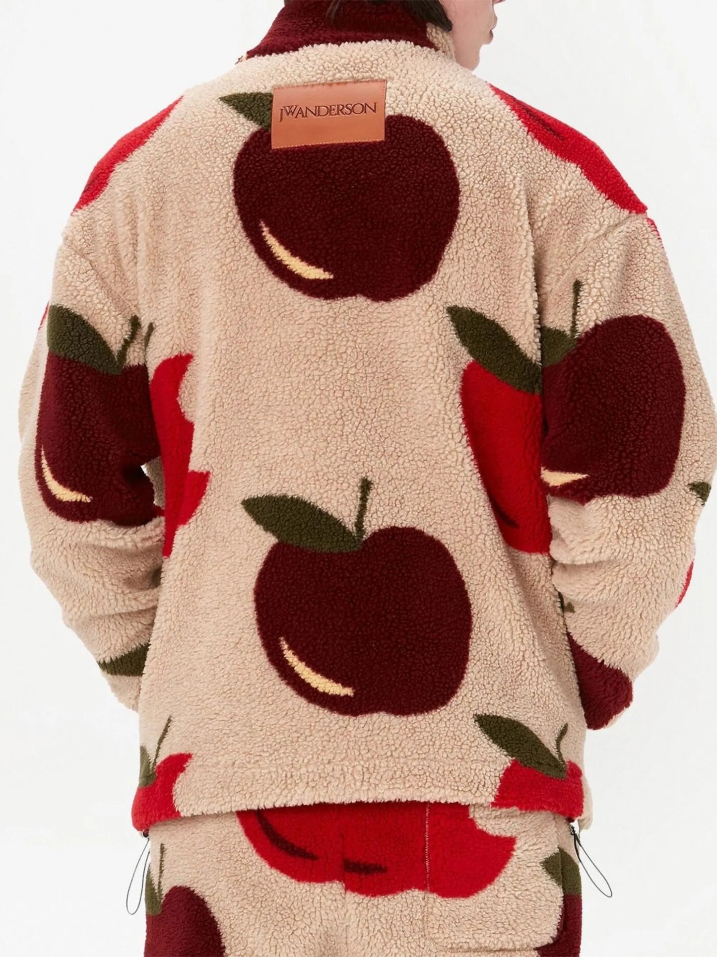 zip-fastening fleece-texture jacket