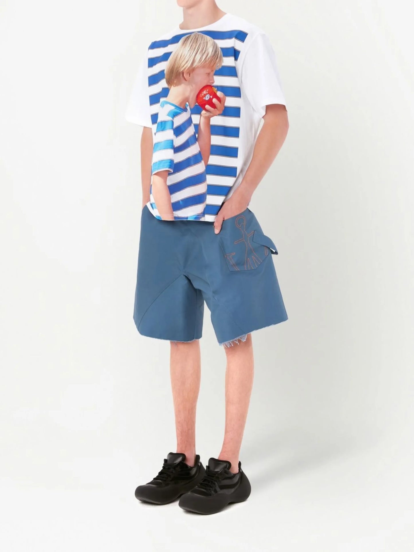 Boy With Apple stripe-print T-shirt