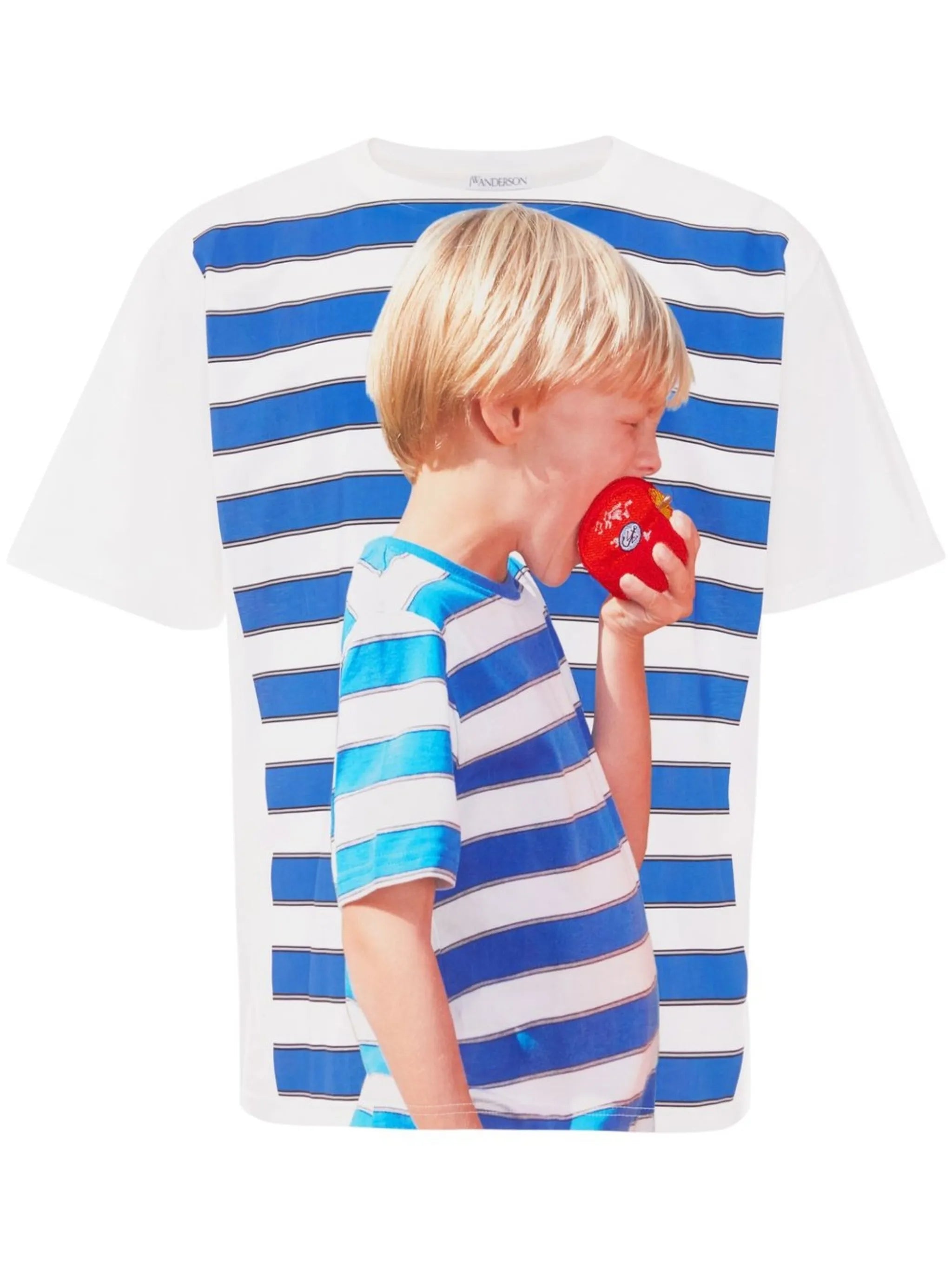 Boy With Apple stripe-print T-shirt