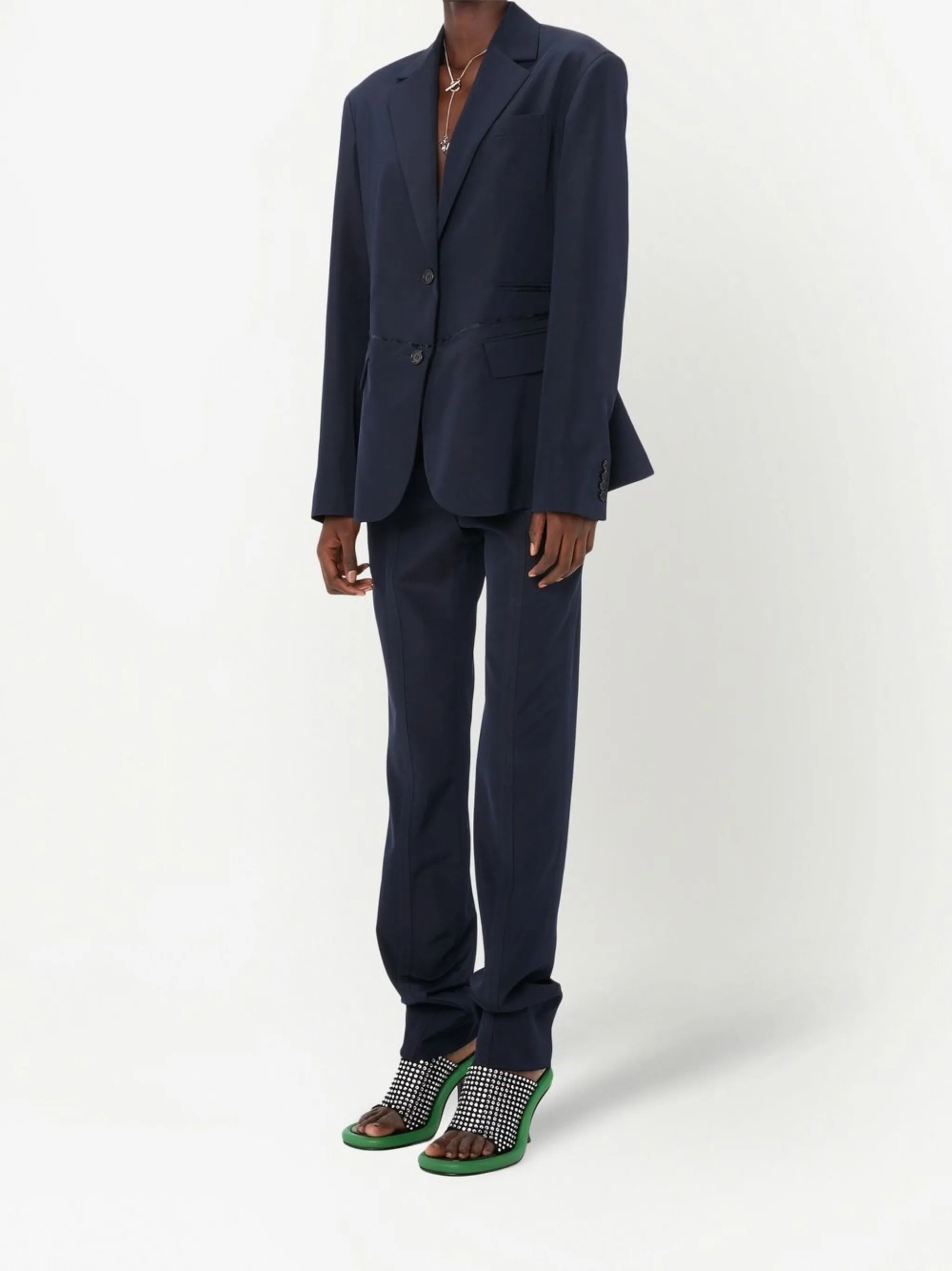 slim-fitstraight-leg trousers