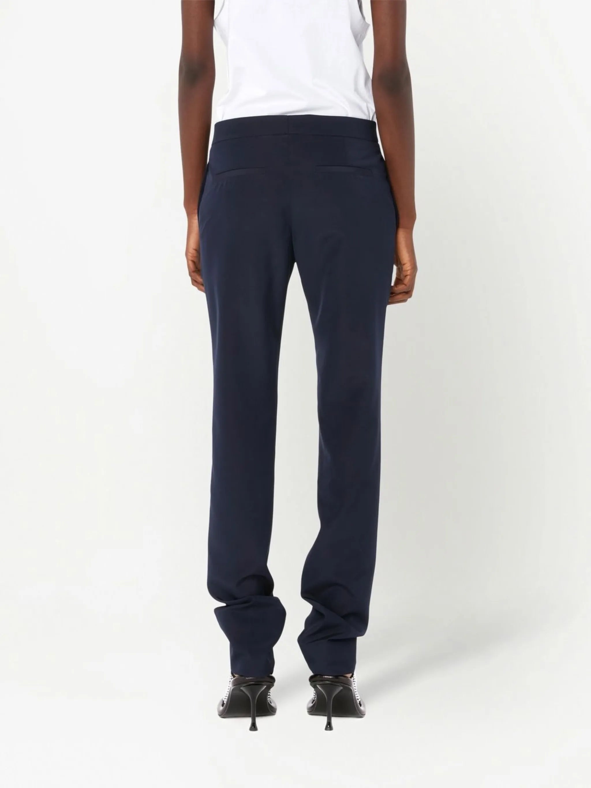 slim-fitstraight-leg trousers