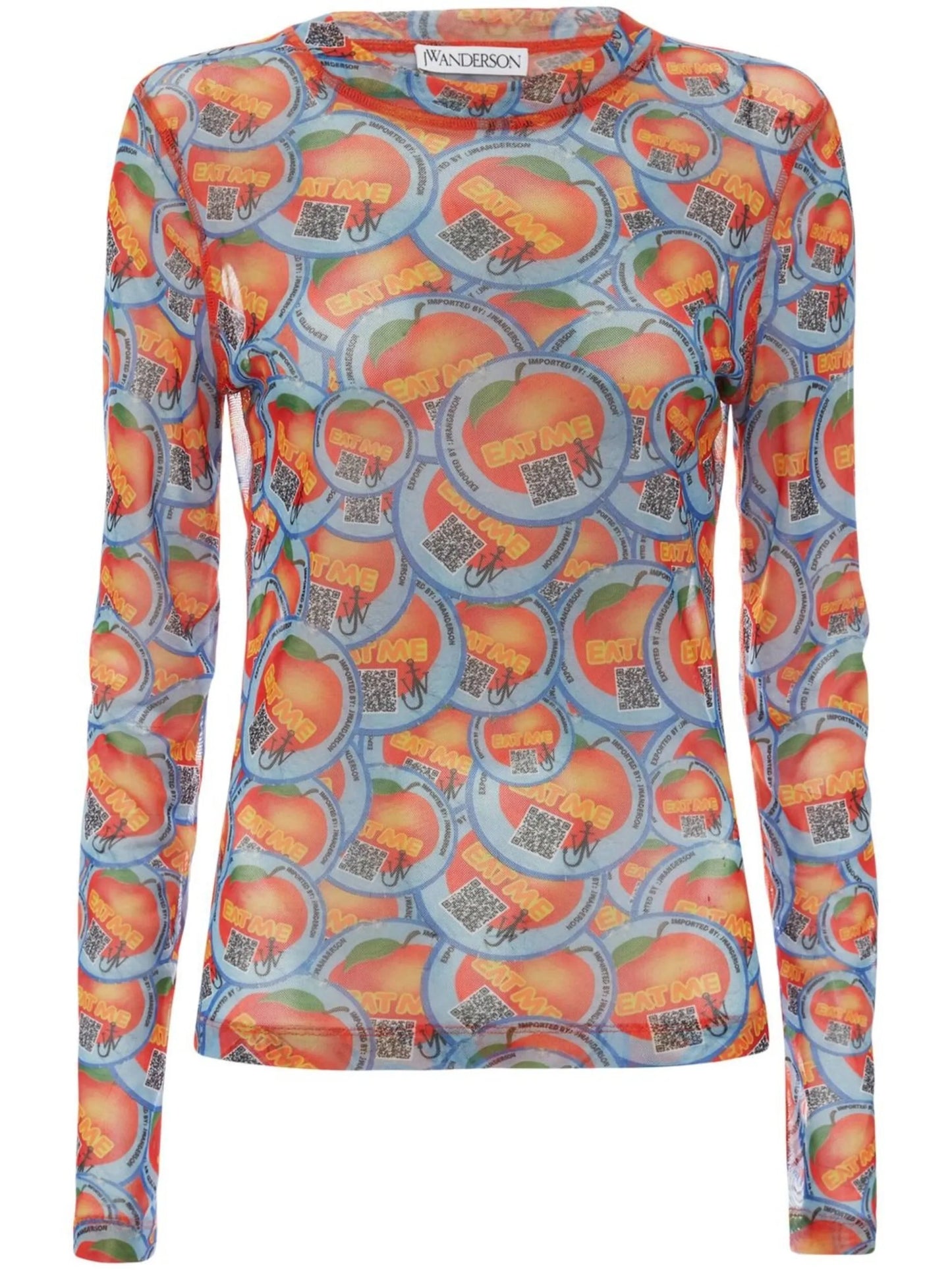 all-over apple-print top