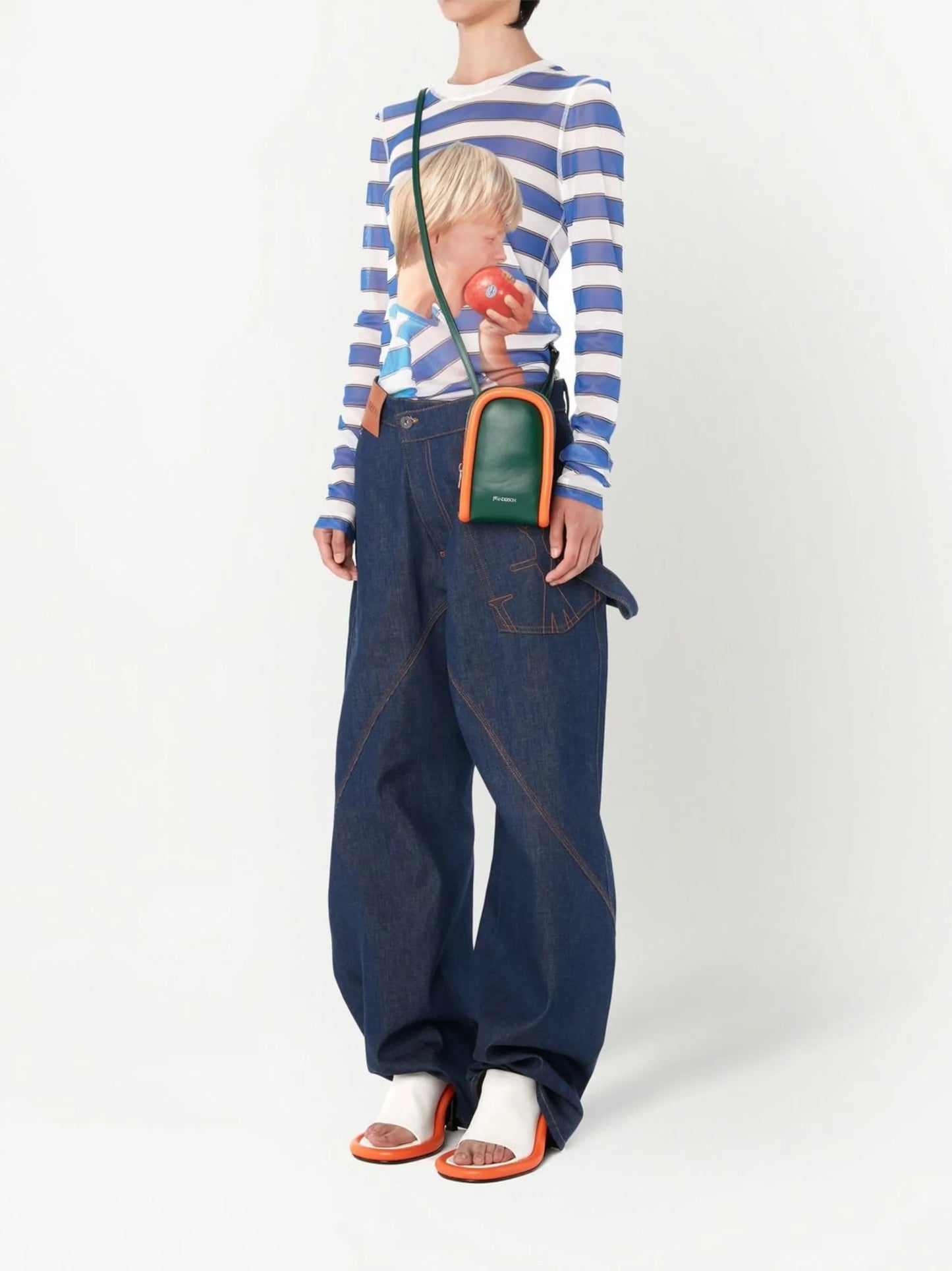 Boy-print long-sleeved top