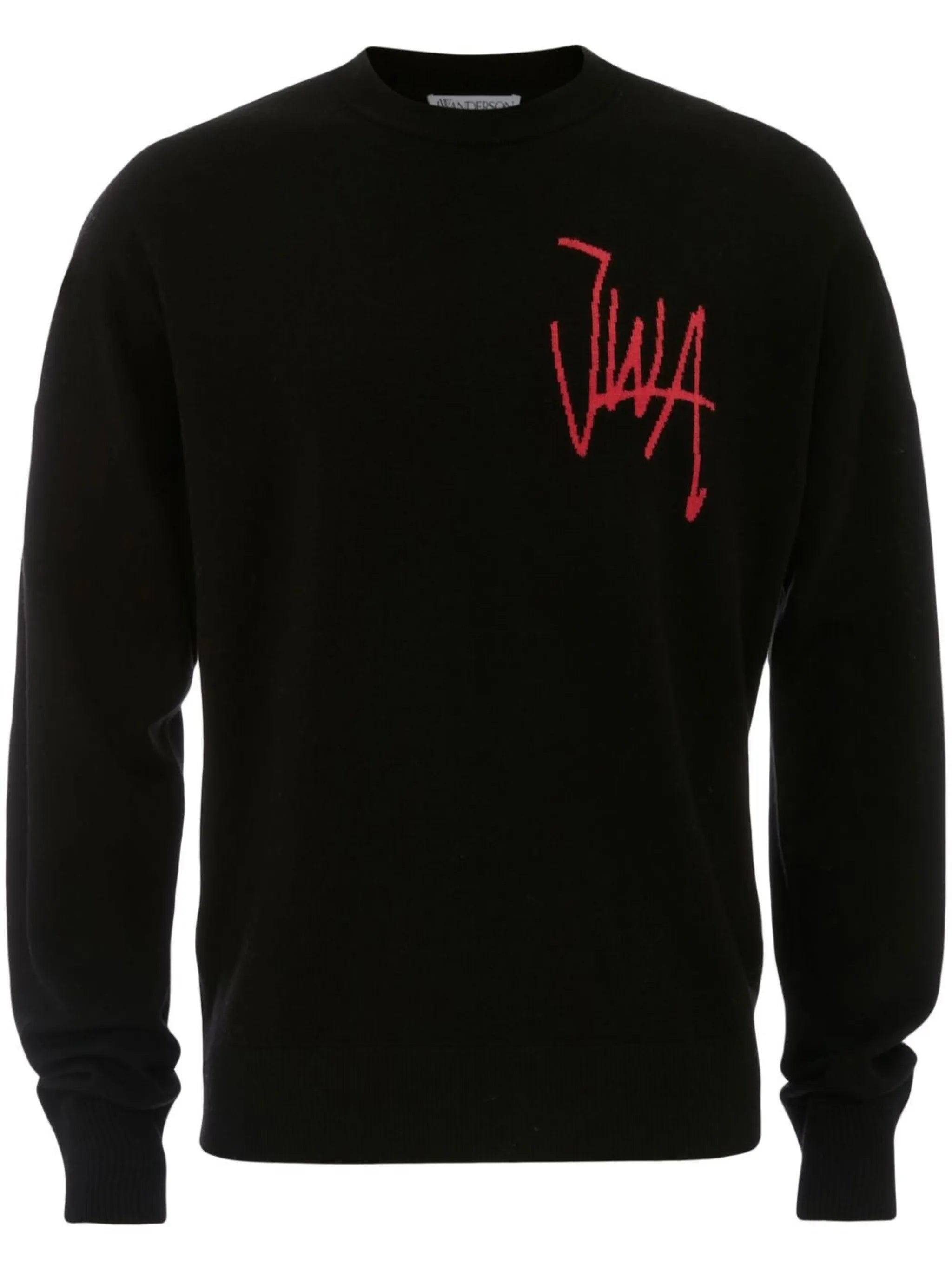 logo-intarsia merino-wool jumper