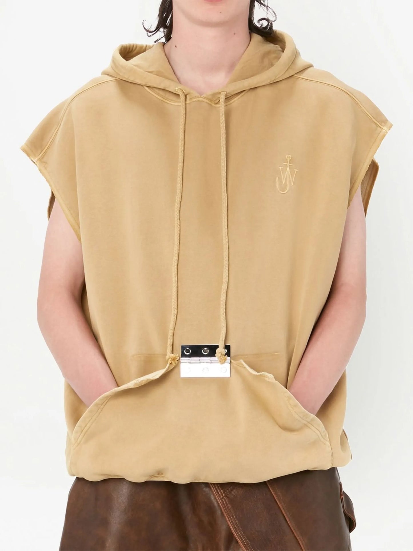 sleeveless hinge hoodie