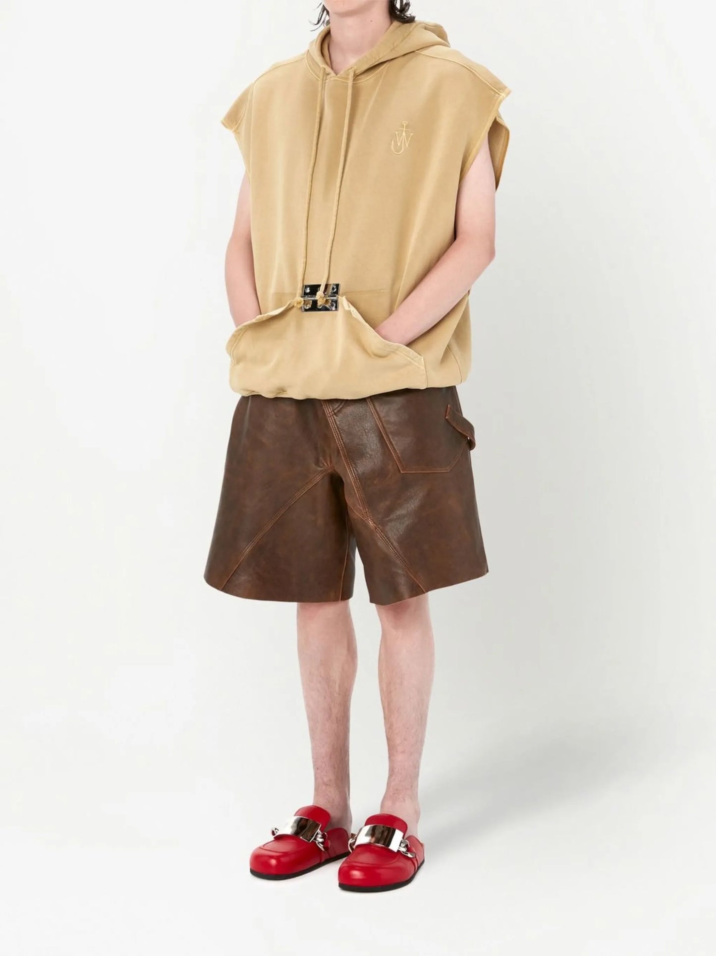 sleeveless hinge hoodie