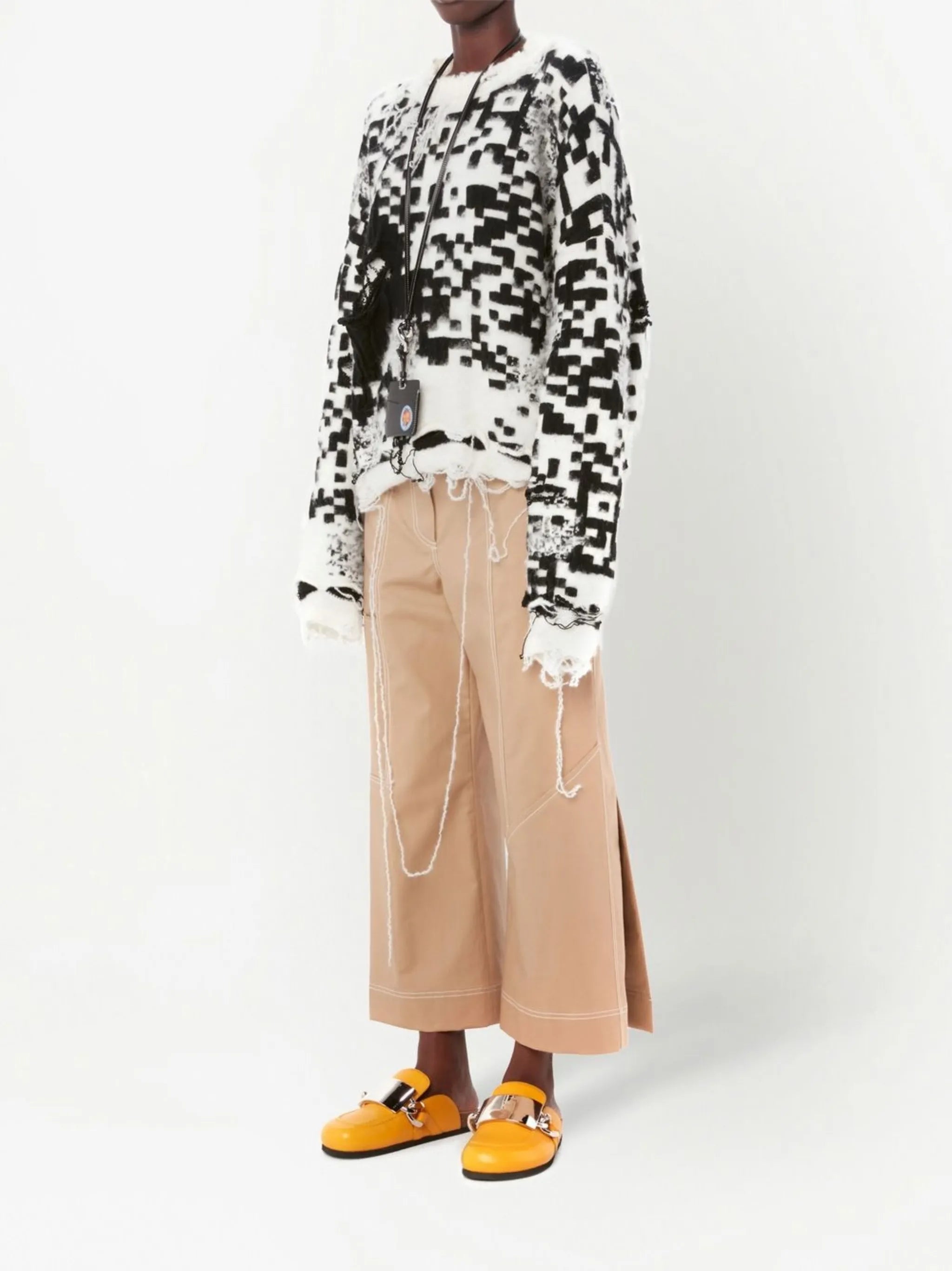 QR-code knit jumper