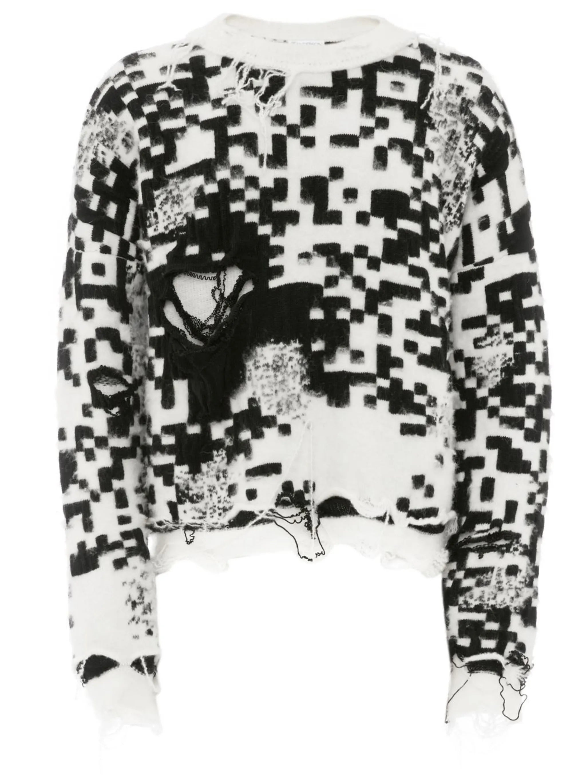 QR-code knit jumper