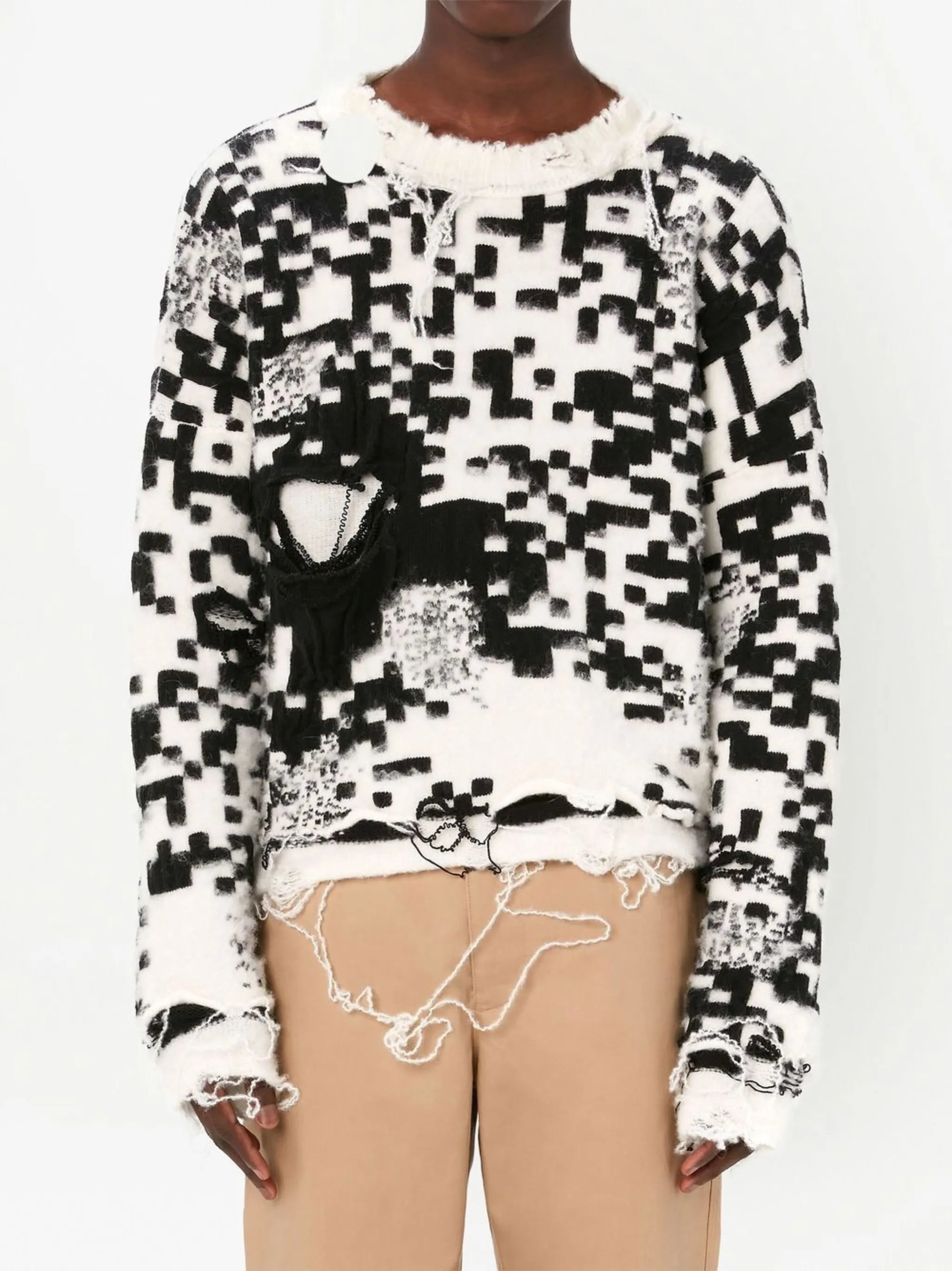 QR-code knit jumper
