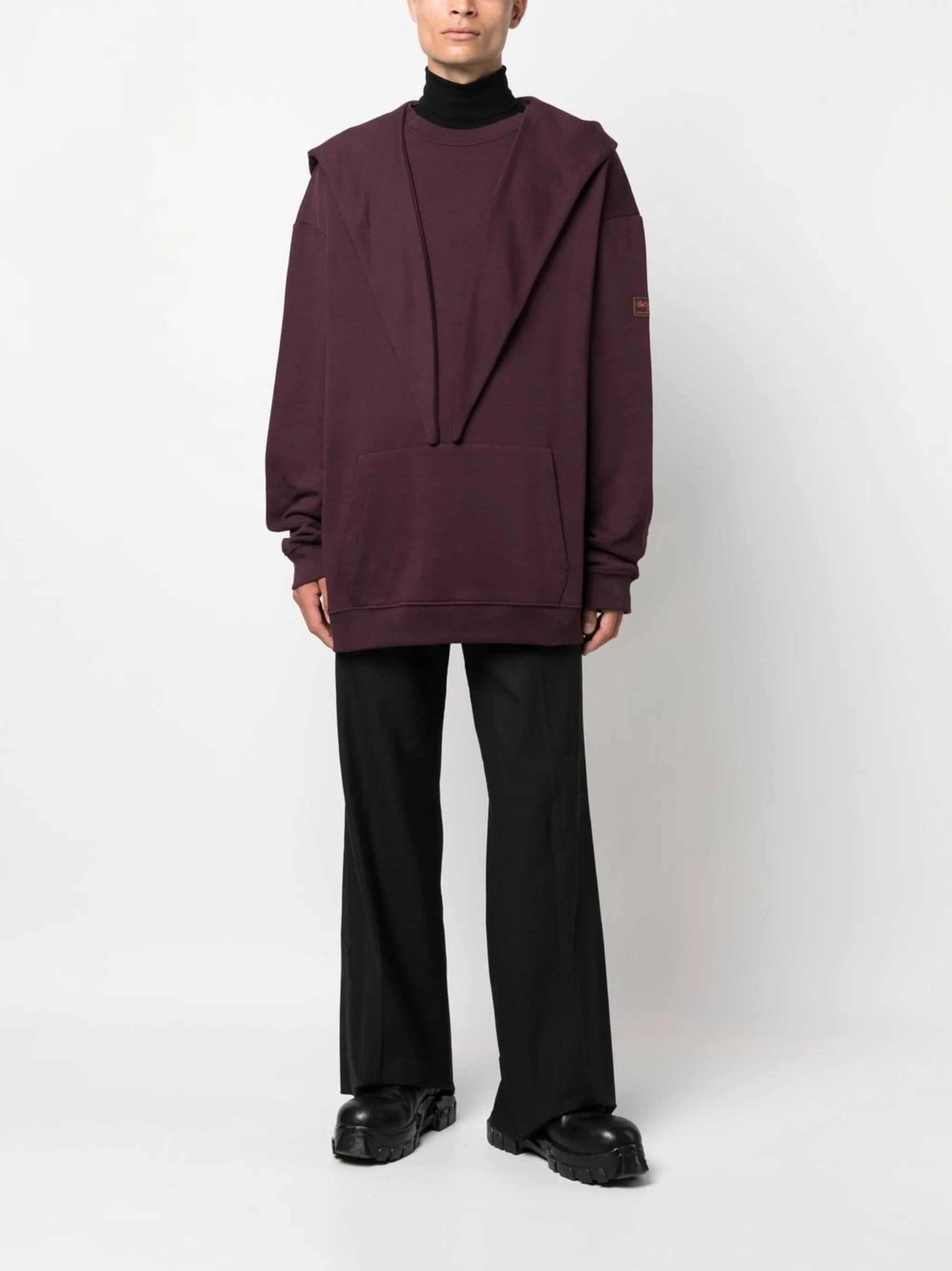 deconstructed cotton hoodie