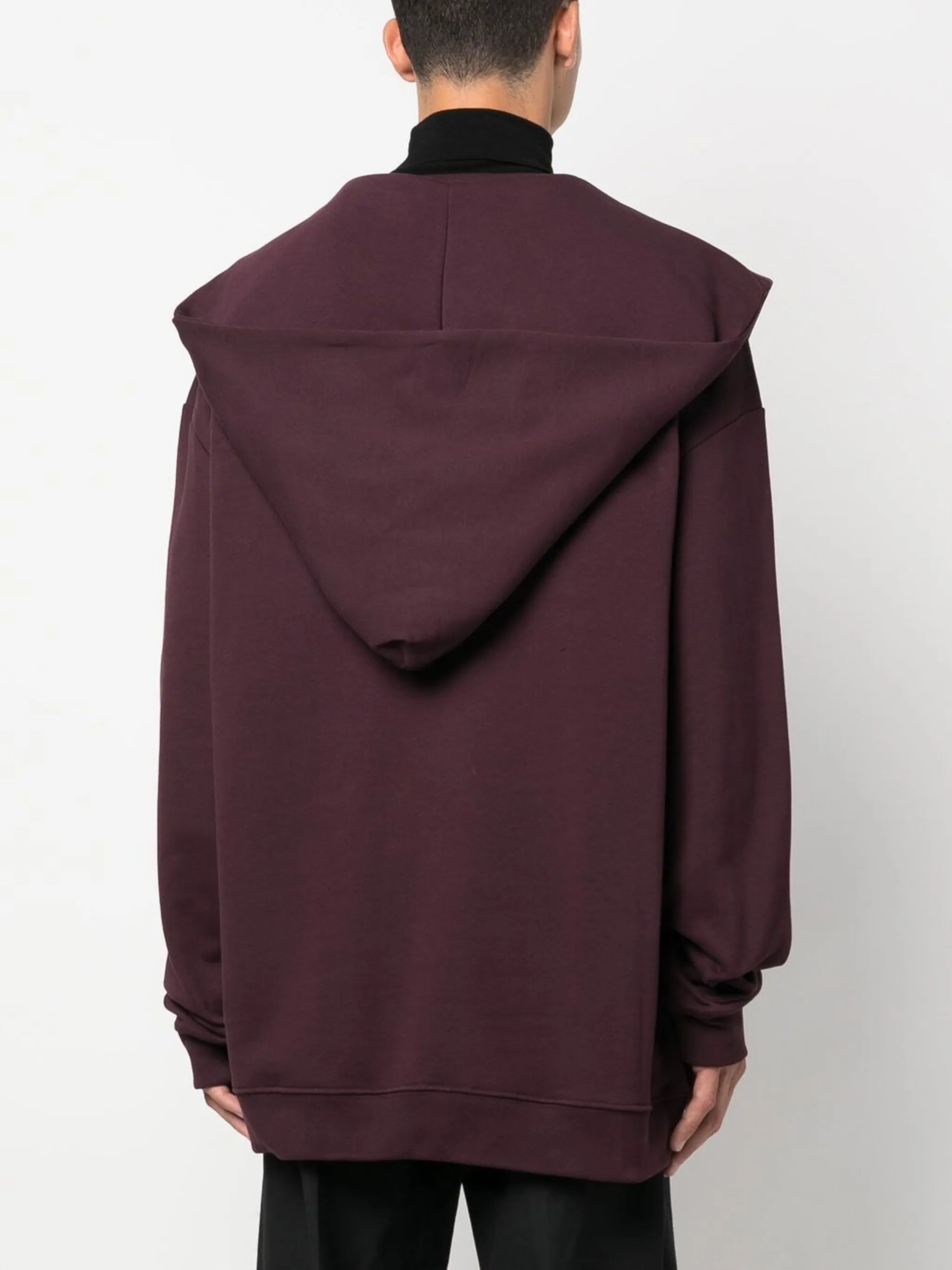 deconstructed cotton hoodie