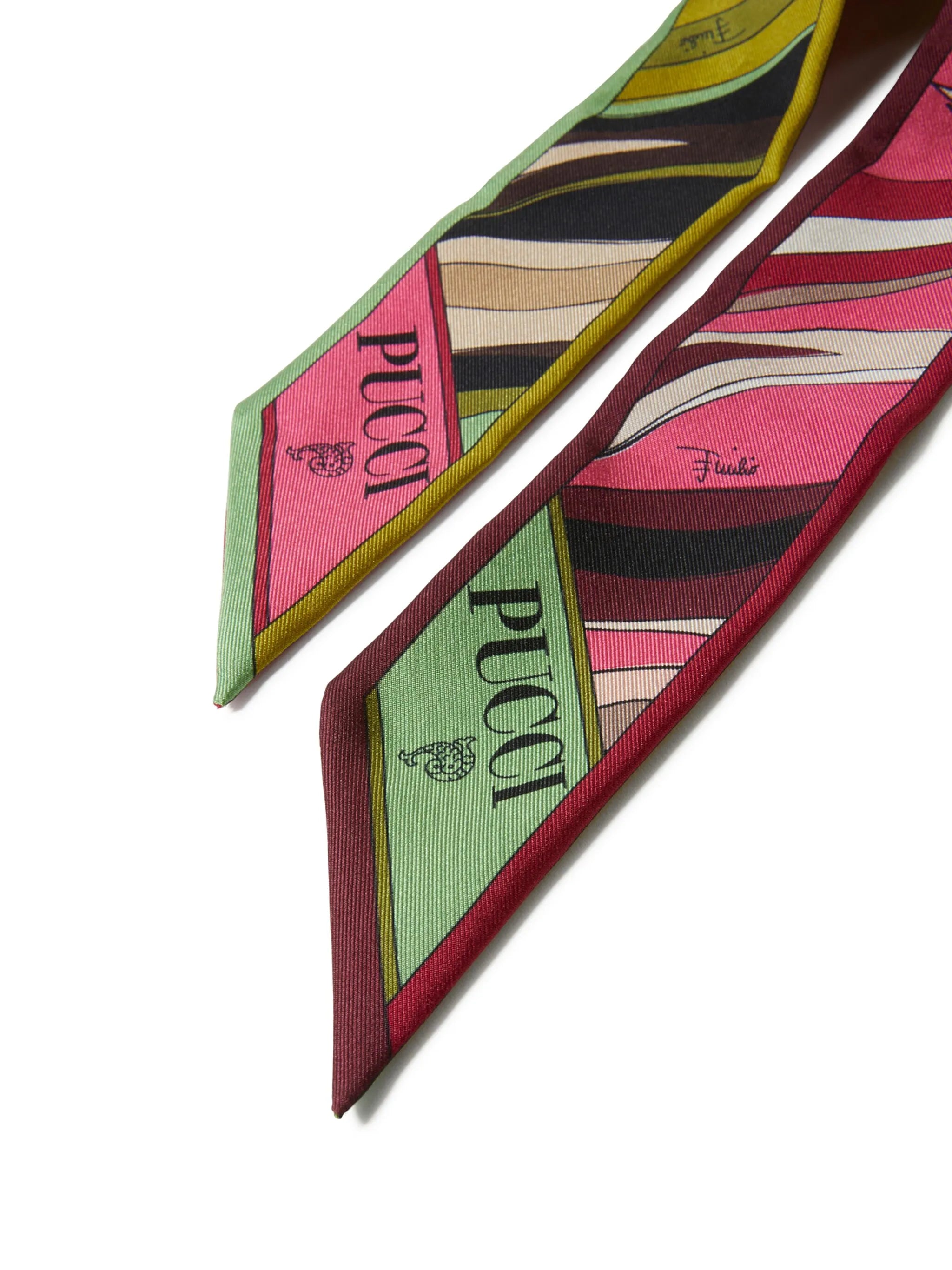 graphic-print silk visor