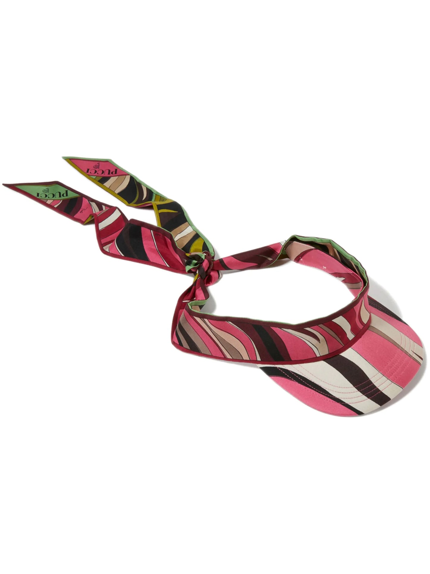 graphic-print silk visor