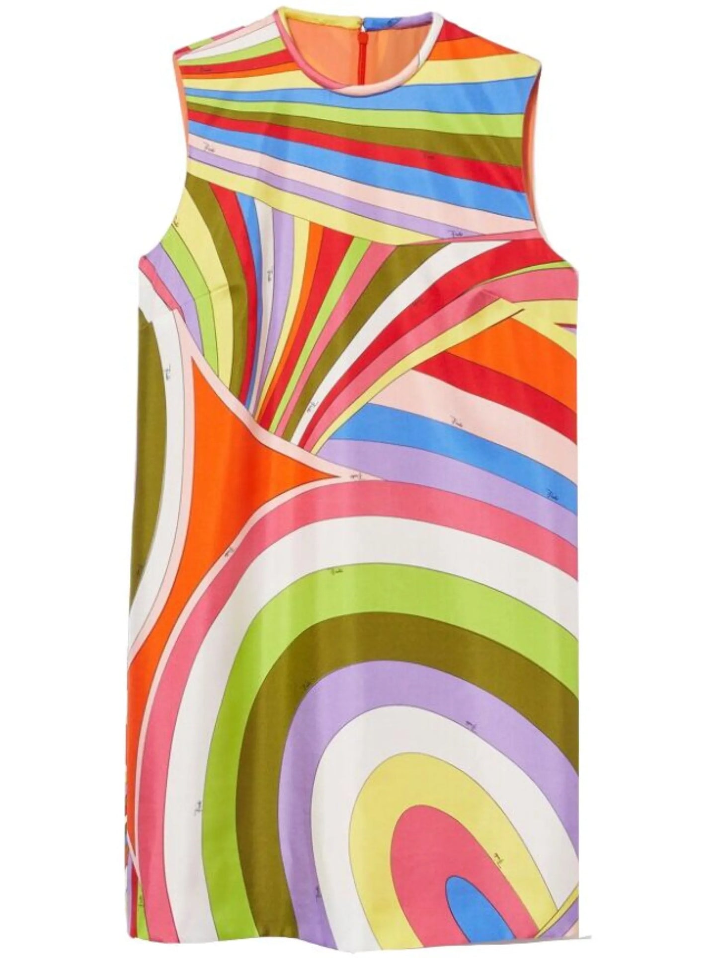 Iride-print silk minidress