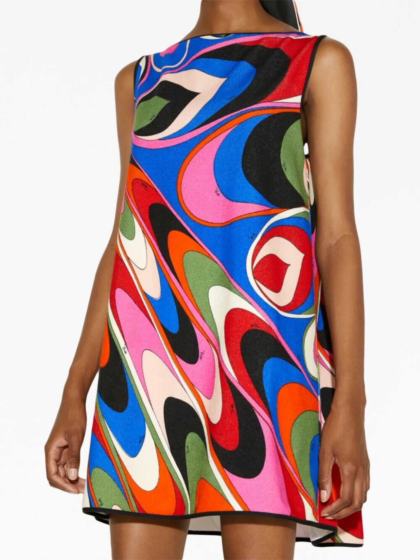 Onde Goccia-print mini dress