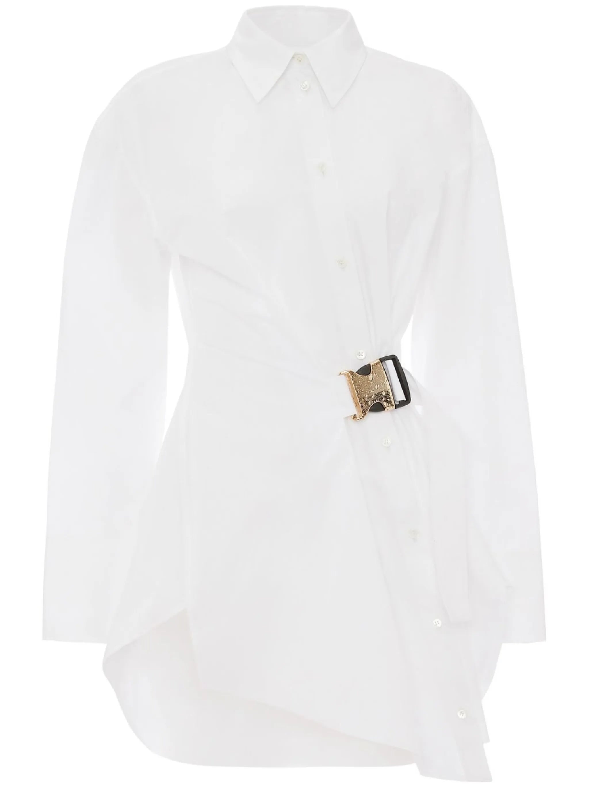 asymmetric buckled shirt