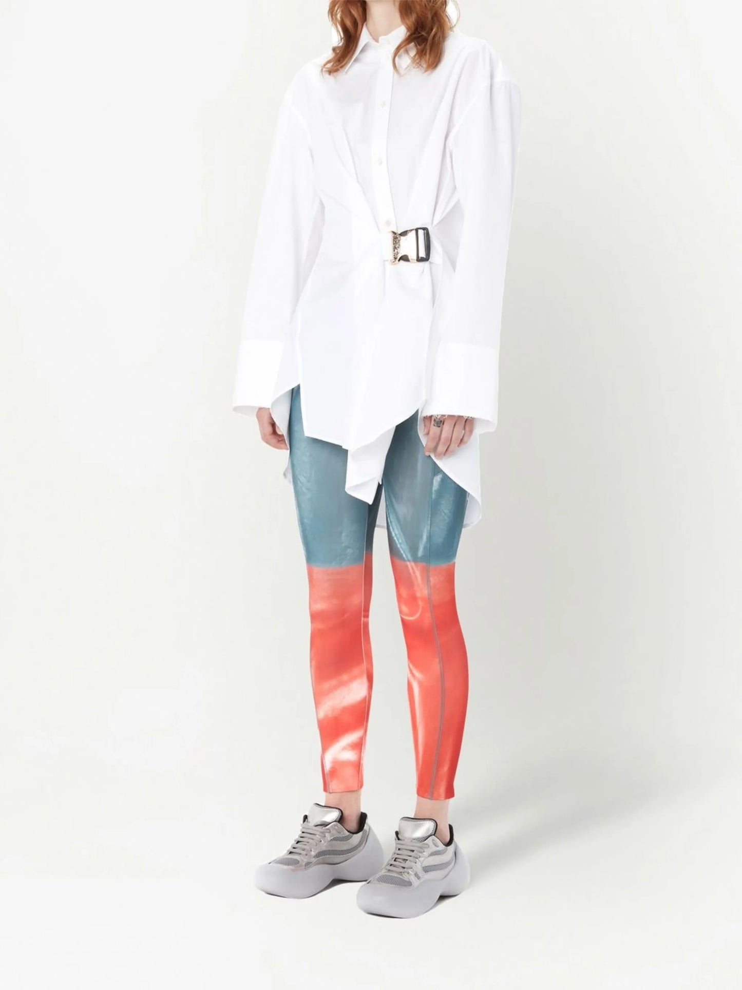 asymmetric buckled shirt