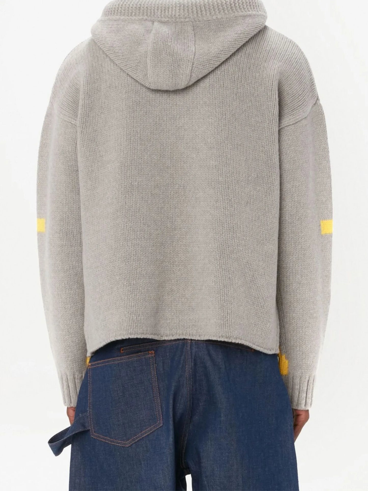 anchor logo-detail knit hoodie