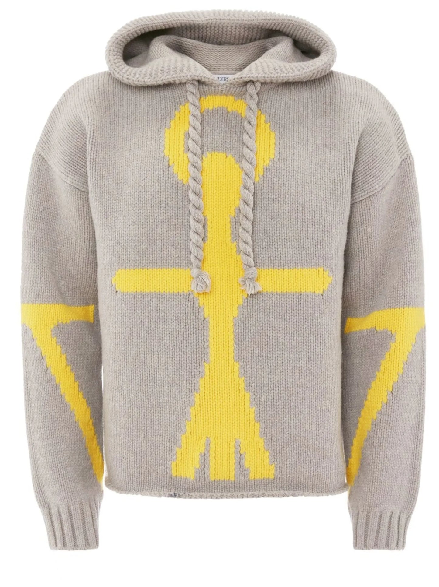 anchor logo-detail knit hoodie