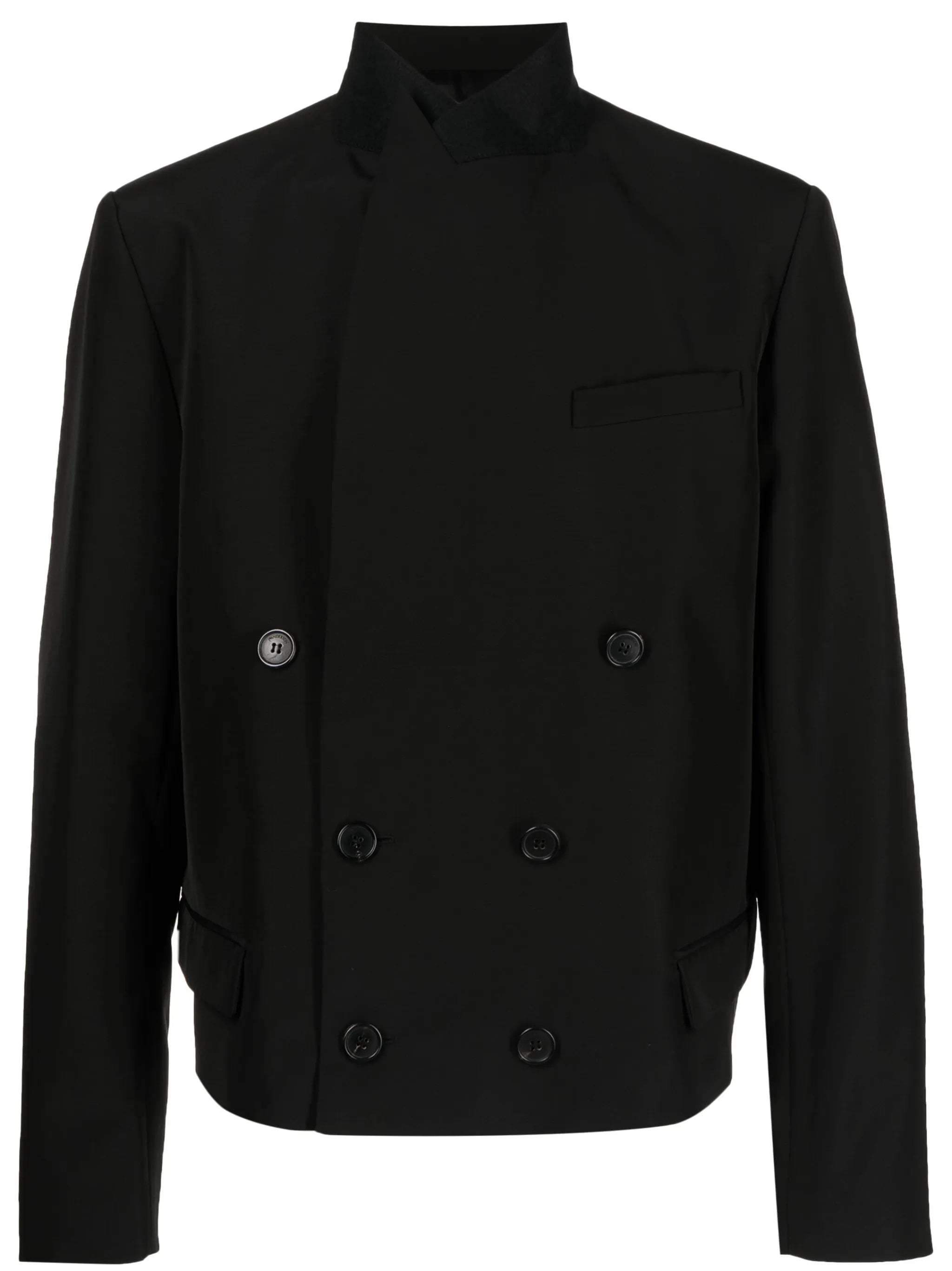 double-breasted wool jacket
