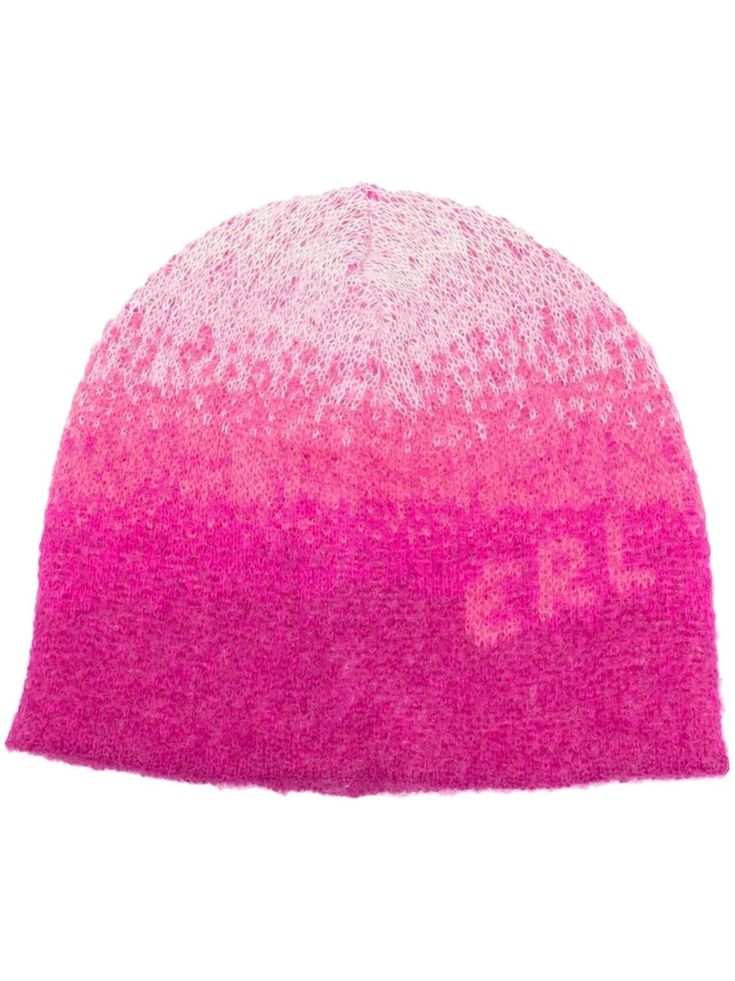 ombré-effect intarsia-logo beanie