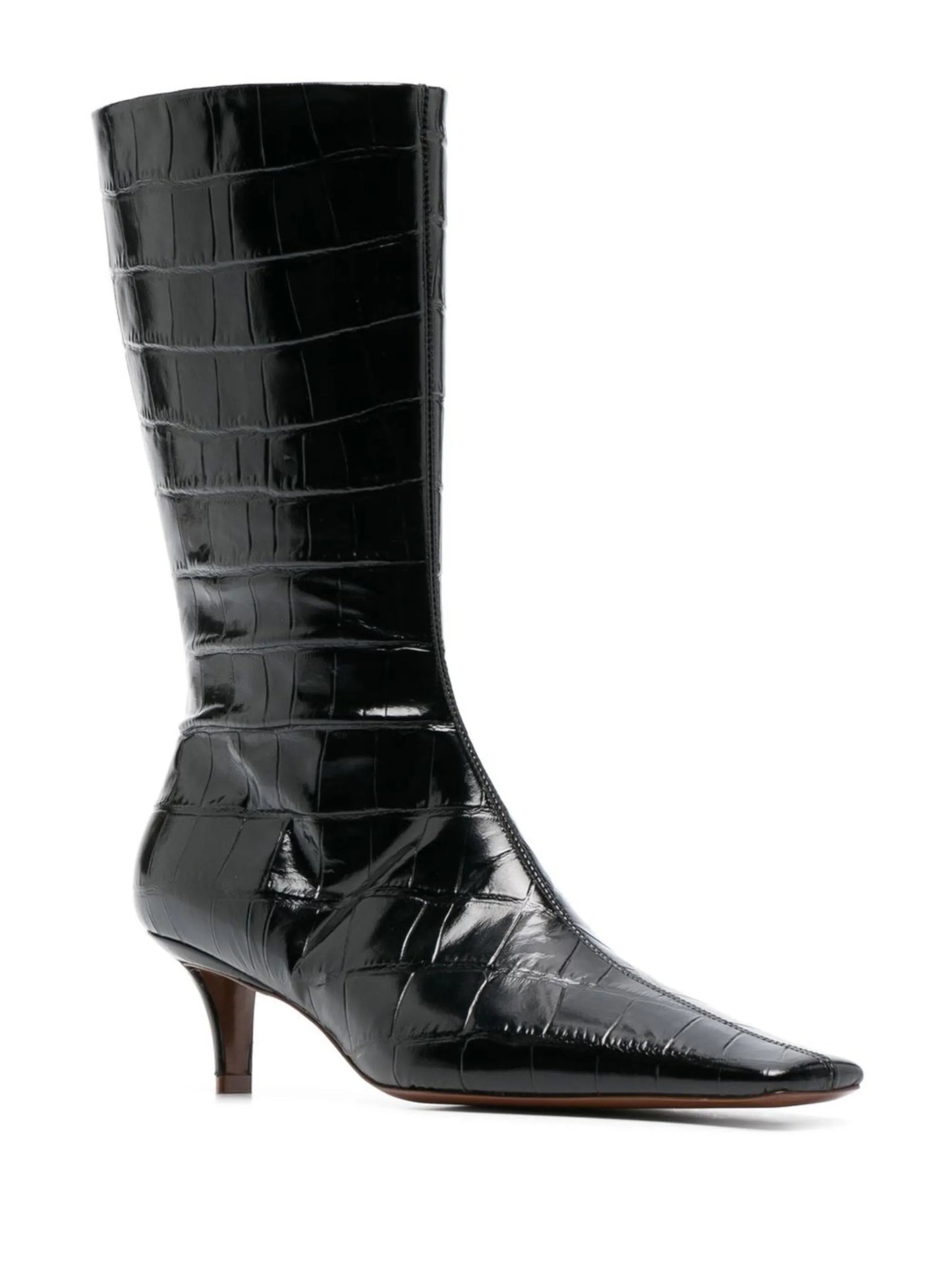 60mm crocodile-effect boots