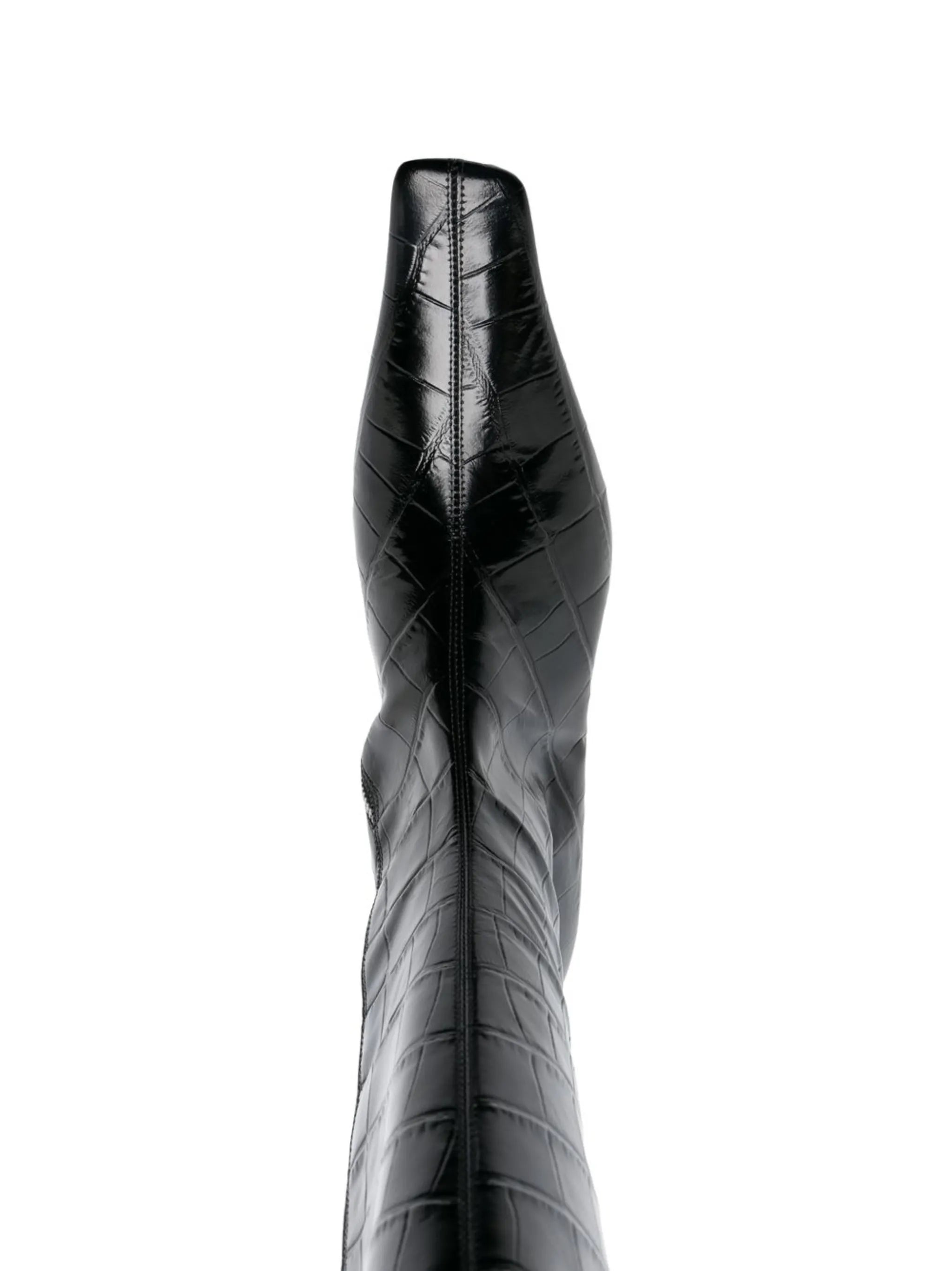 60mm crocodile-effect boots