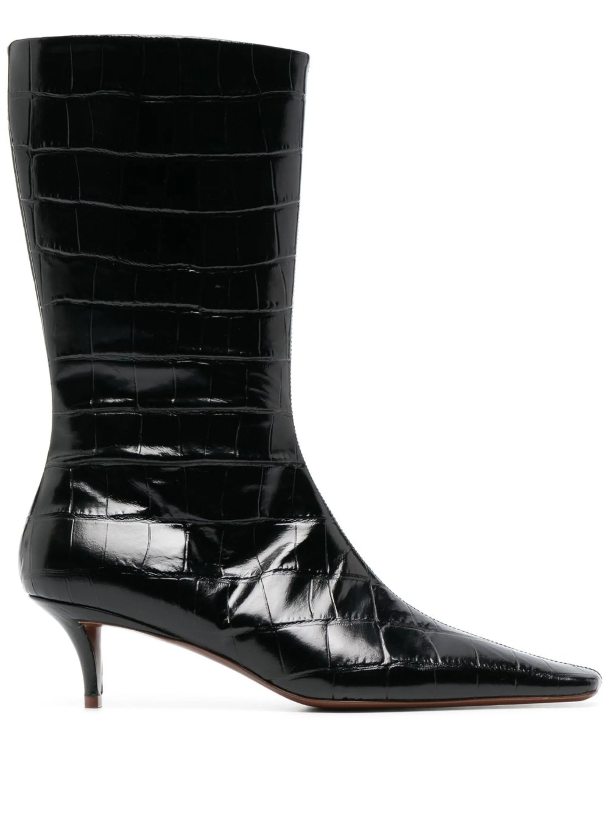 60mm crocodile-effect boots