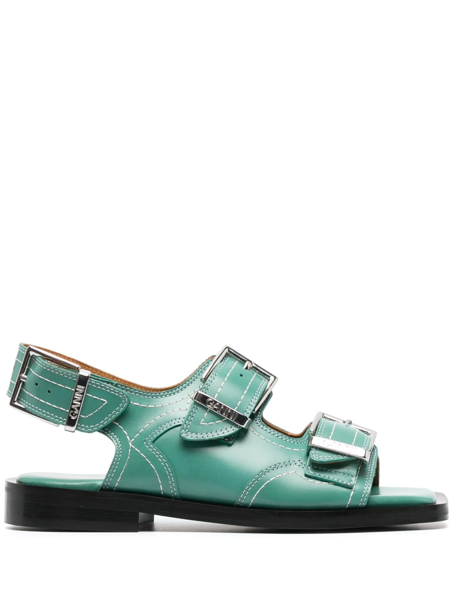 embroidered Western sandals