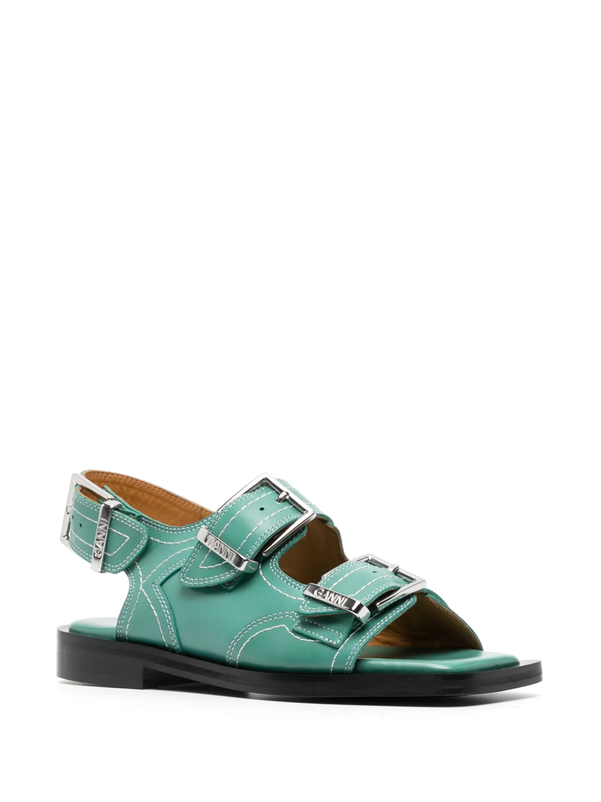 embroidered Western sandals