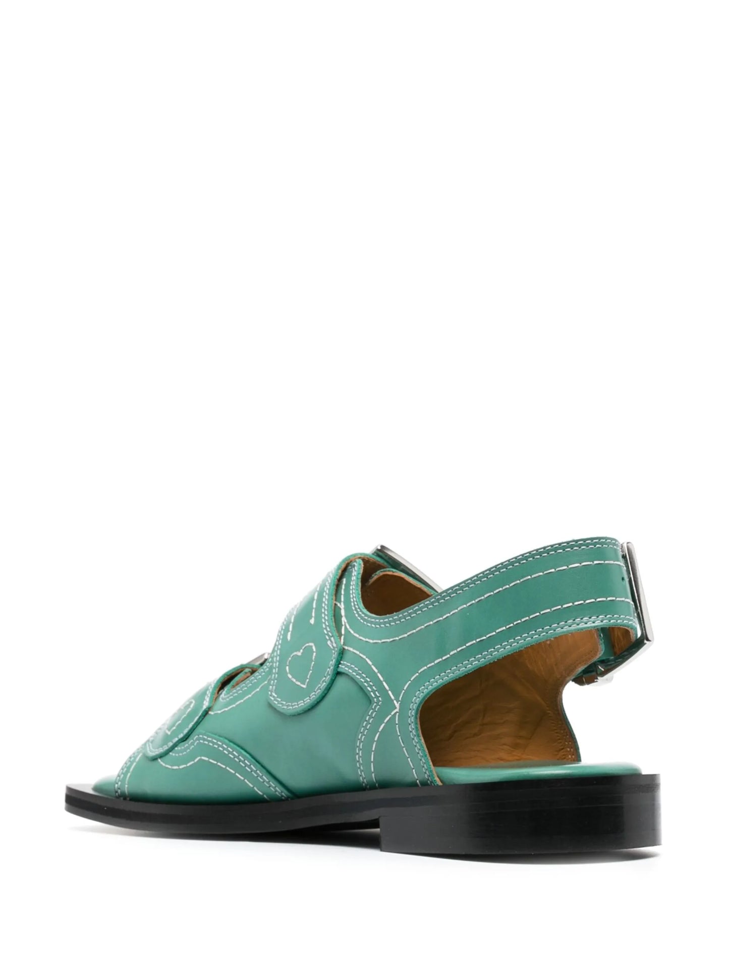 embroidered Western sandals
