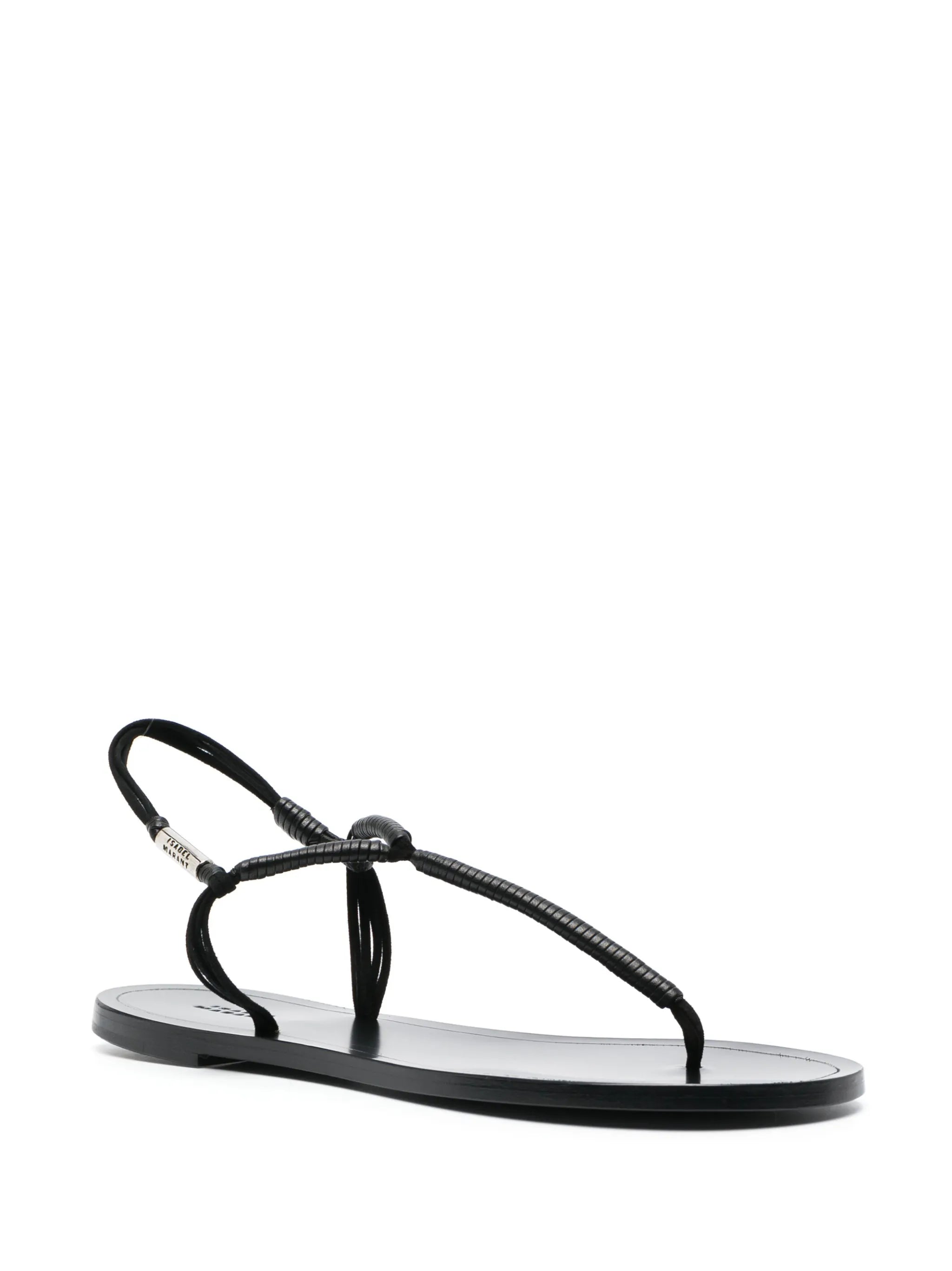 single toe strap sandals