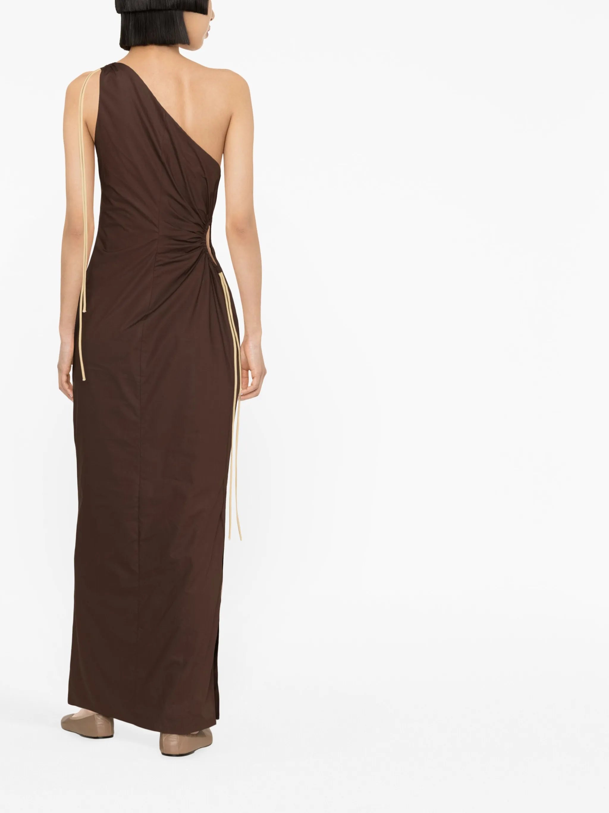 one-shoulder cut-out dress