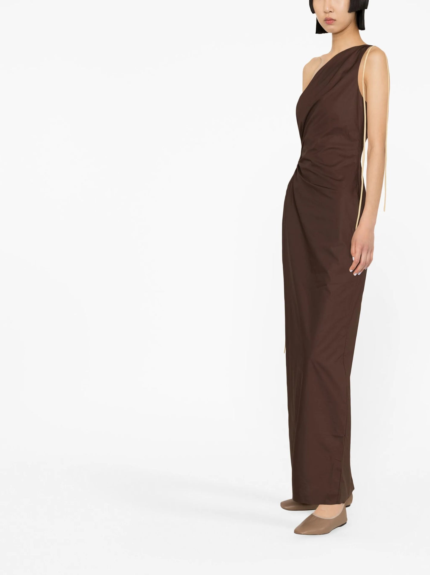 one-shoulder cut-out dress