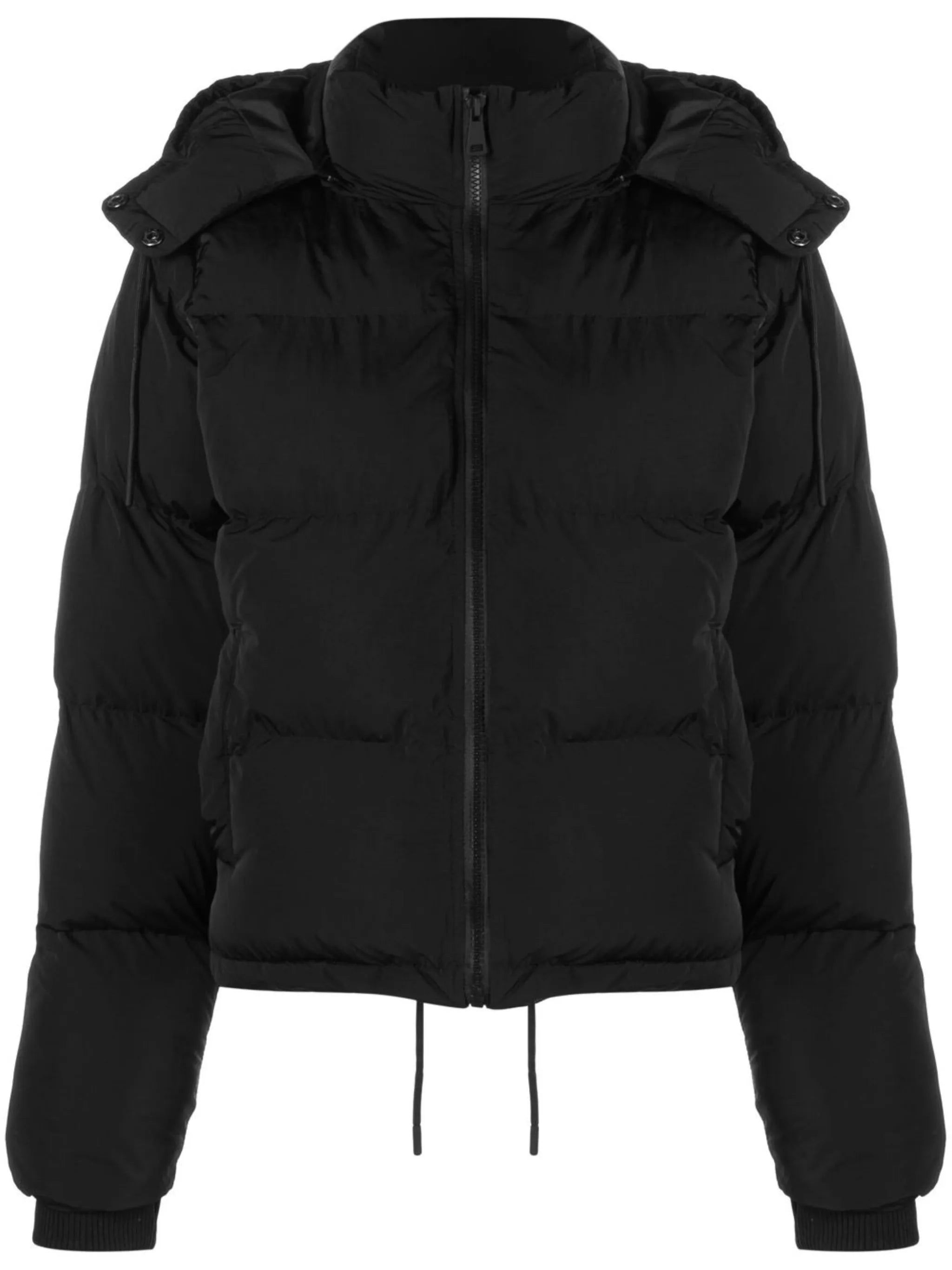 Iridescent cropped puffer jacket