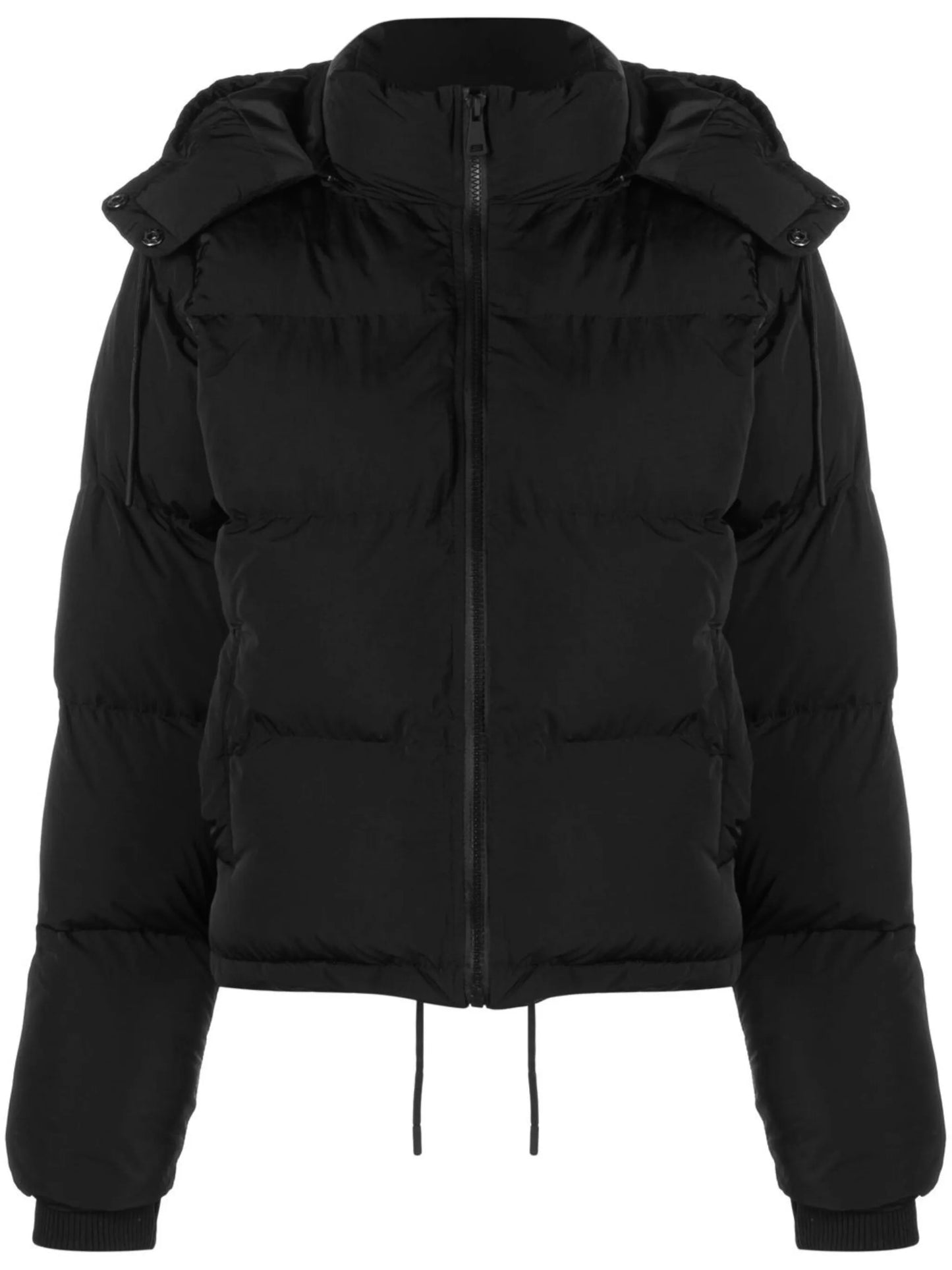 Iridescent cropped puffer jacket