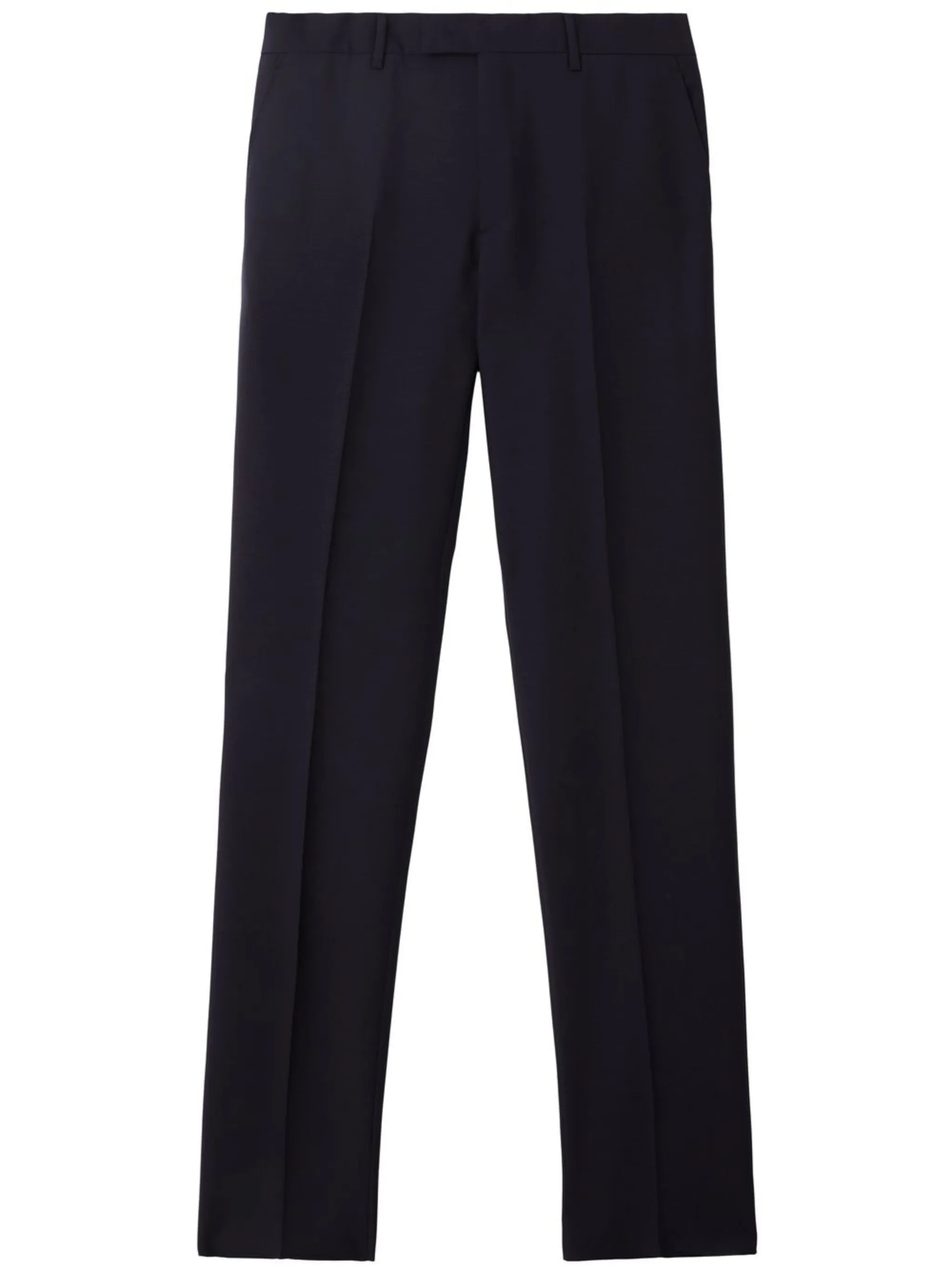 pressed crease tailored trousers