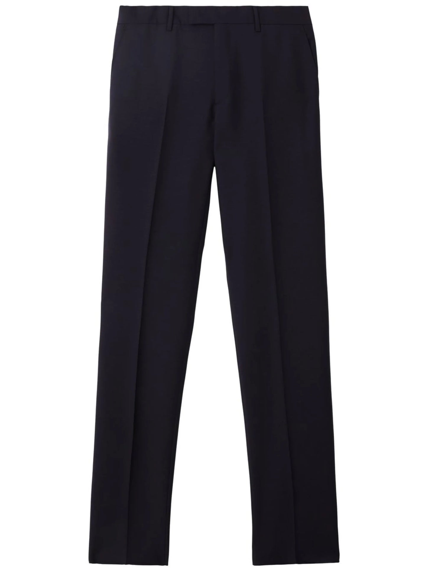 pressed crease tailored trousers